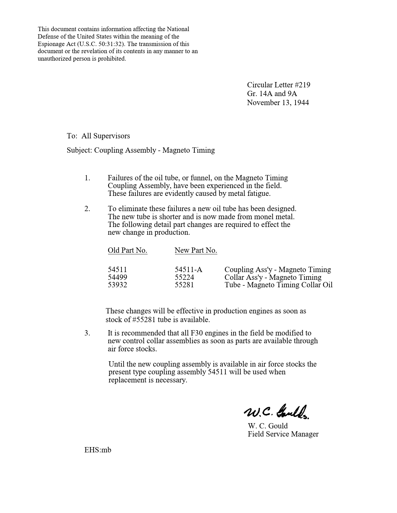 Sample page 1 from AirCorps Library document: Coupling Assembly -Magneto Timing