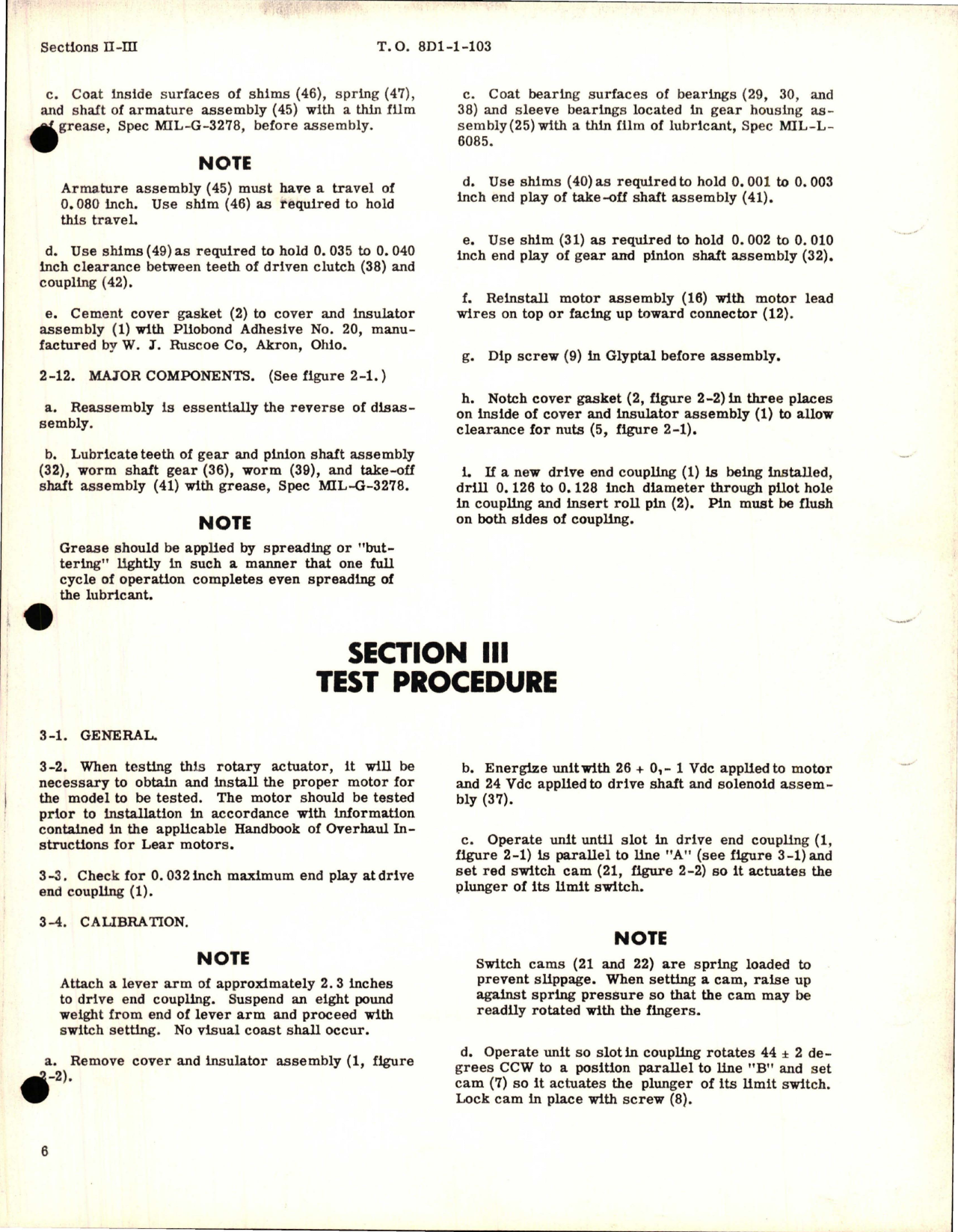 Sample page 8 from AirCorps Library document: Overhaul Instructions for Rotary Actuator 
