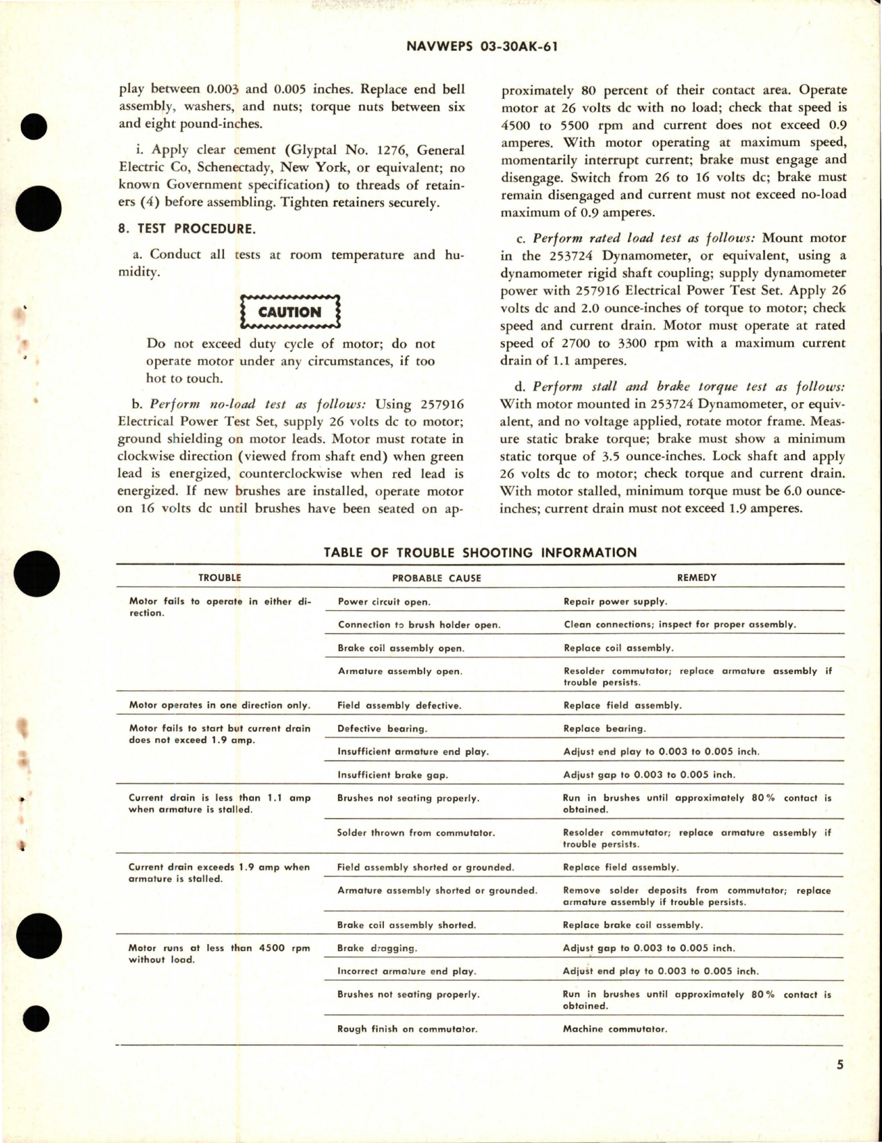 Sample page 5 from AirCorps Library document: Overhaul Instructions with Parts Breakdown for Direct-Current Motor - Part 32747-1 