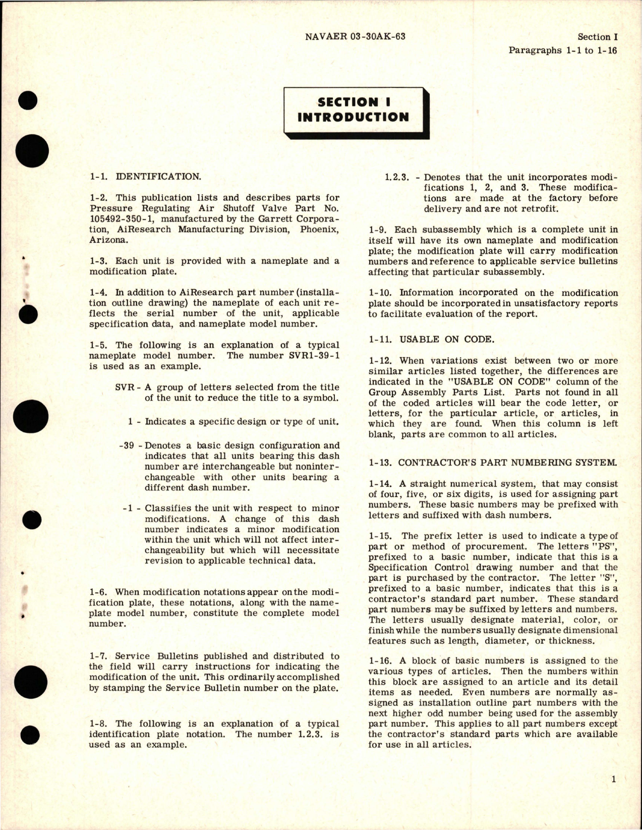 Sample page 5 from AirCorps Library document: Illustrated Parts Breakdown for Pressure Regulating Air Shutoff Valve - Part 105492-350-1