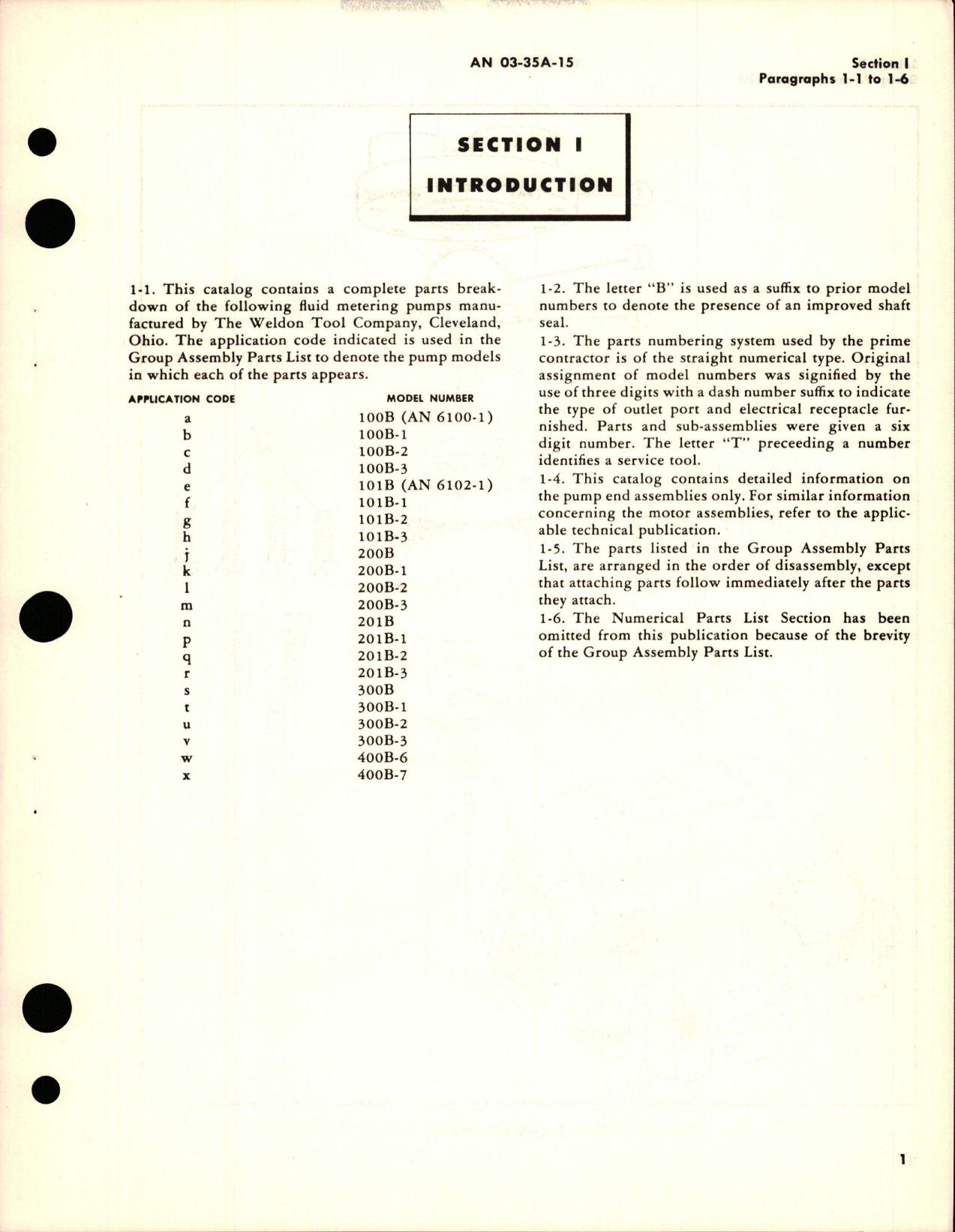 Sample page 5 from AirCorps Library document: Parts Catalog for Anti-Icing Pumps
