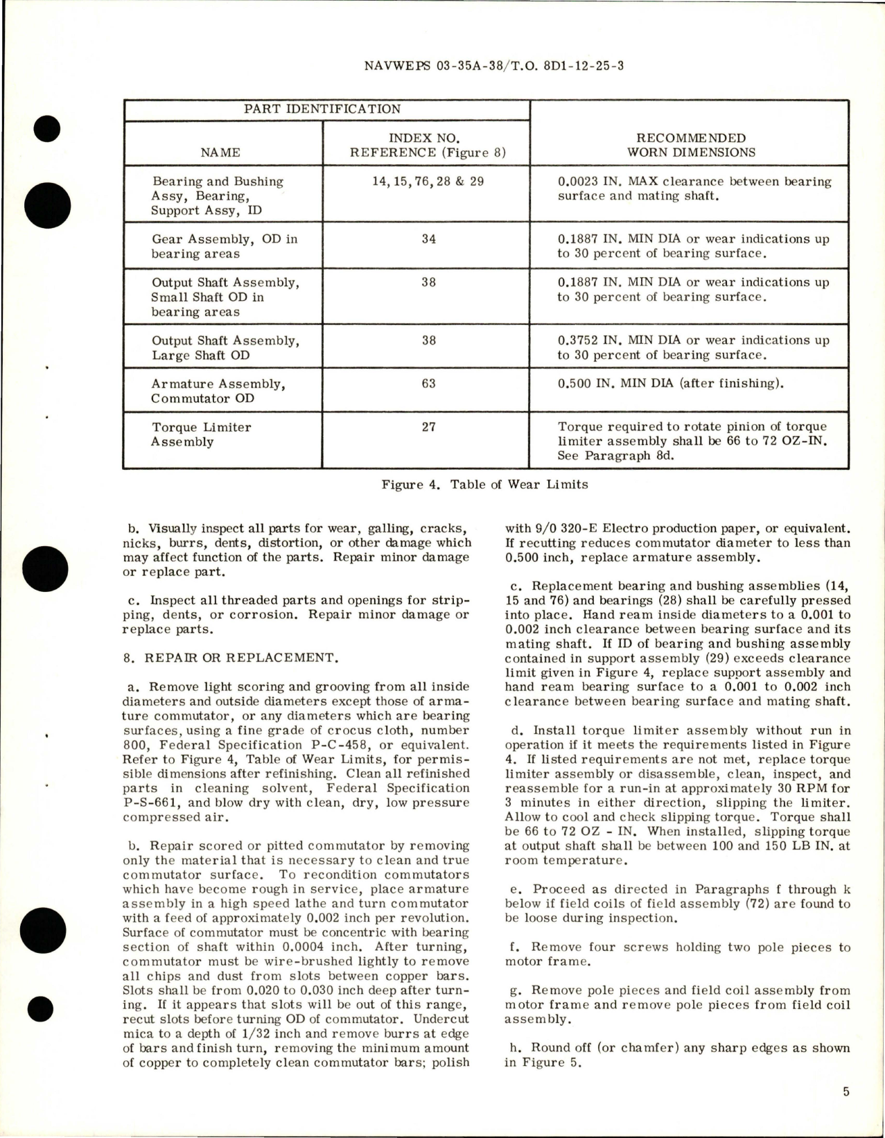 Sample page 5 from AirCorps Library document: Overhaul Instructions with Parts Breakdown for Electro Mechanical Rotary Actuator - Part 1433-633303