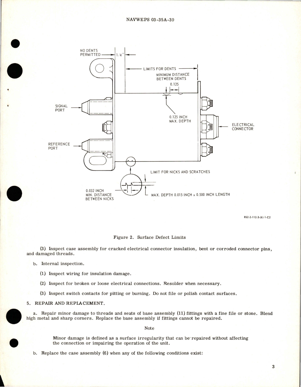 Sample page 5 from AirCorps Library document: Overhaul Instructions with Parts Breakdown for Anti-Icing Pressure Indicating Switch - Model CG123901 - Part 576C60P3