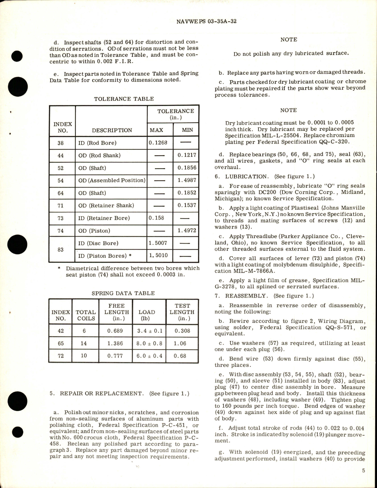 Sample page 5 from AirCorps Library document: Overhaul Instructions with Parts Breakdown for Solenoid Pilot Operated Butterfly Shutoff Valve - Part 124675