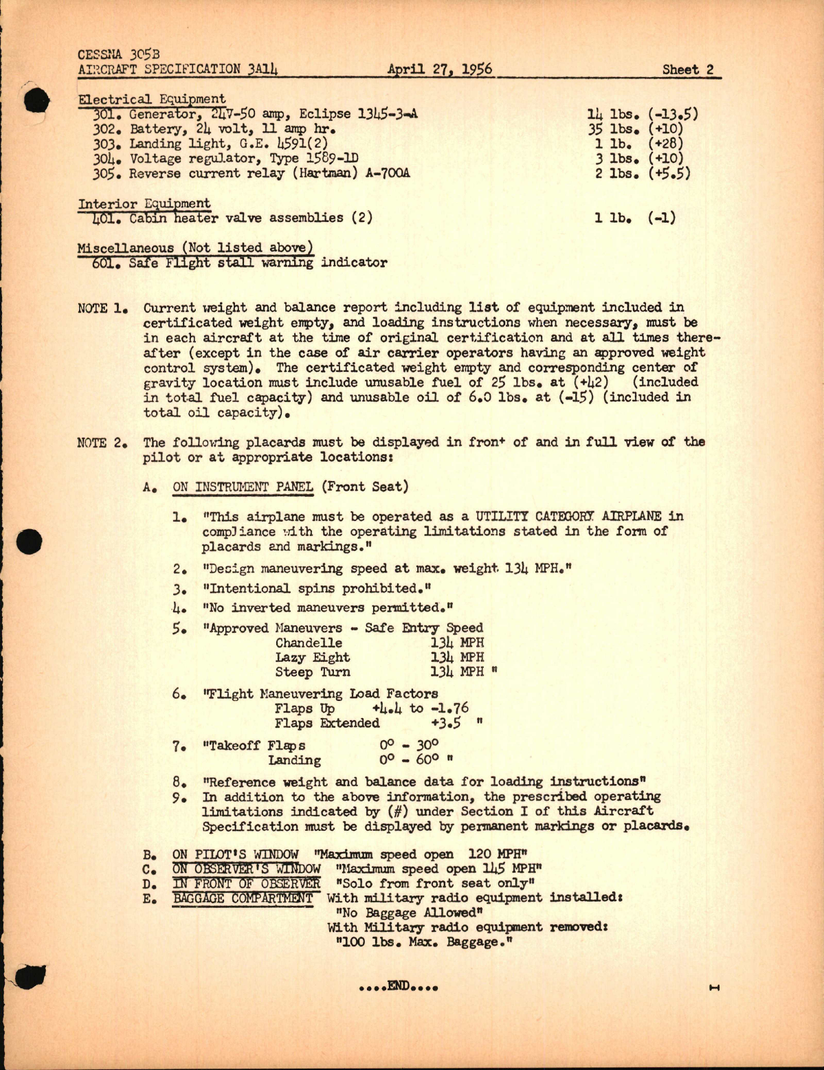 Sample page 3 from AirCorps Library document: 305B and TL-19D 
