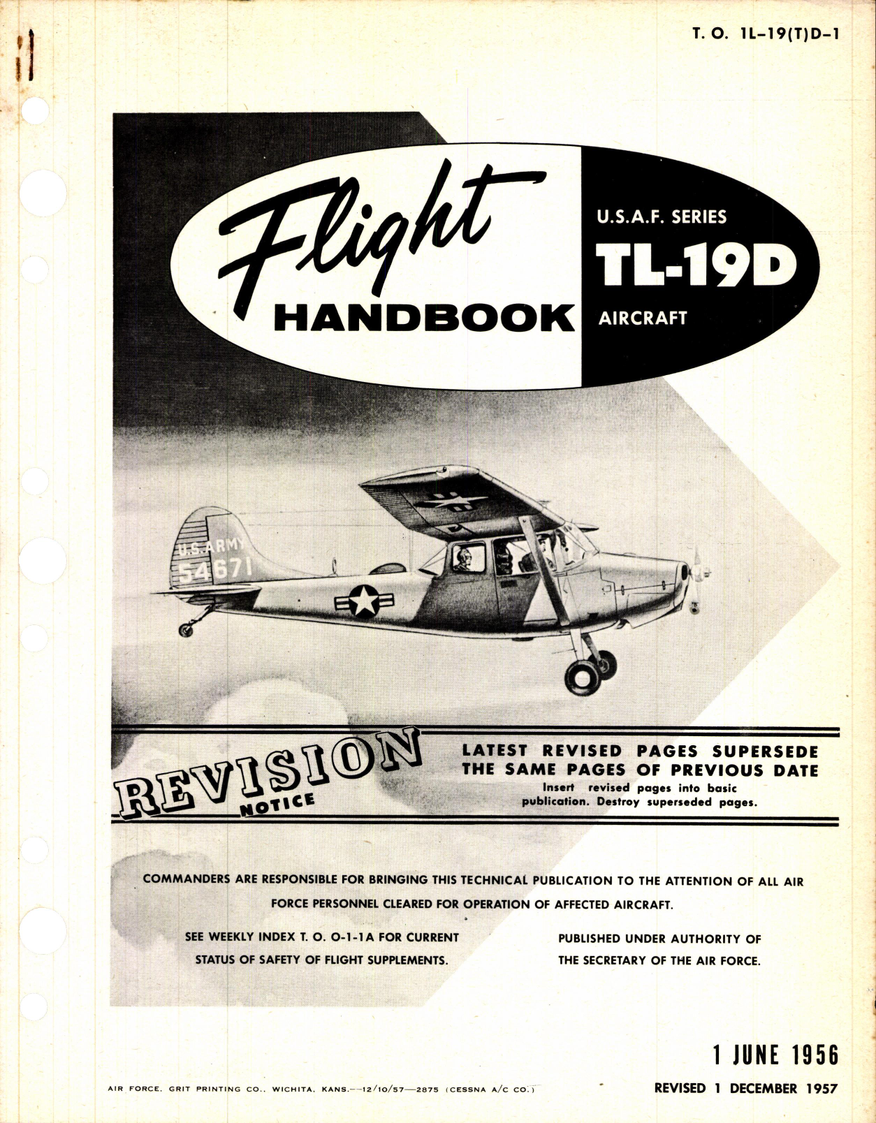 Sample page 1 from AirCorps Library document: Flight Handbook for TL-19D Aircraft