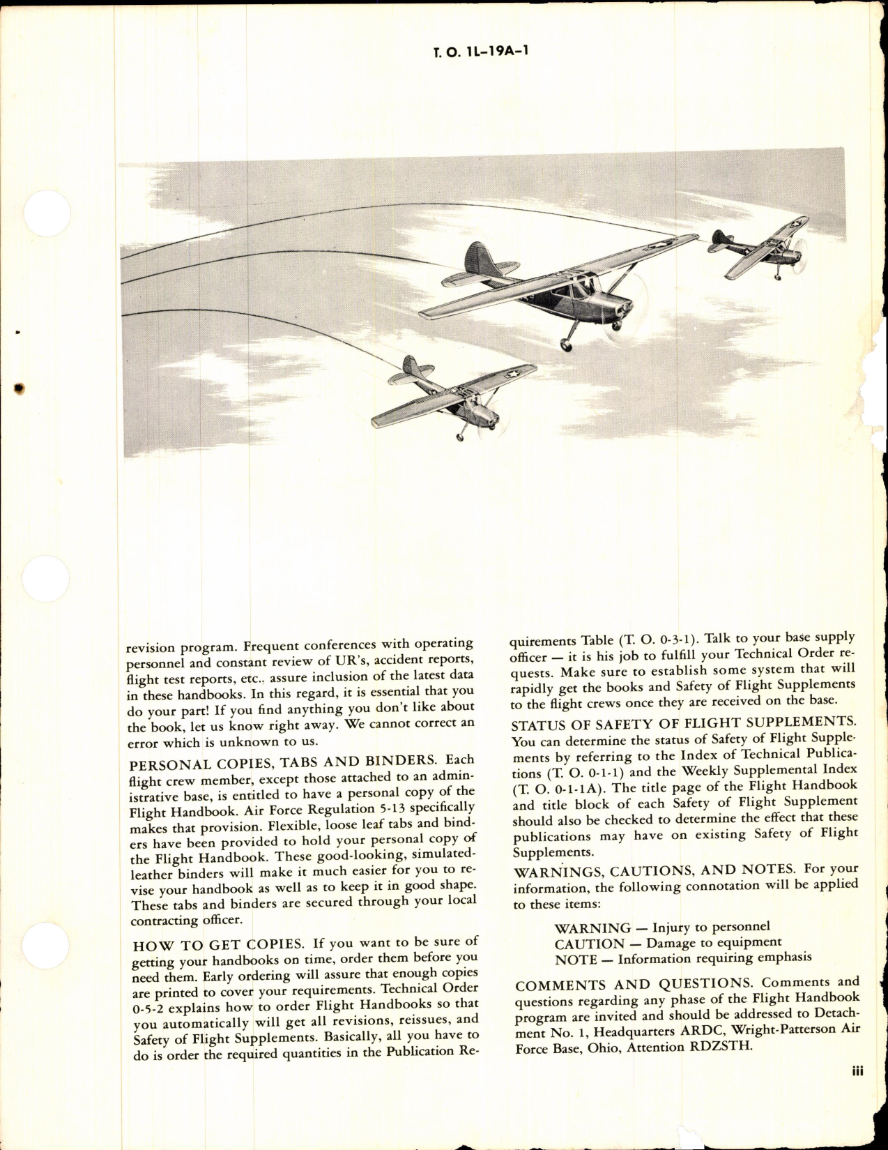 Sample page 5 from AirCorps Library document: Flight Handbook for L-19A, L-19E, and OE-1