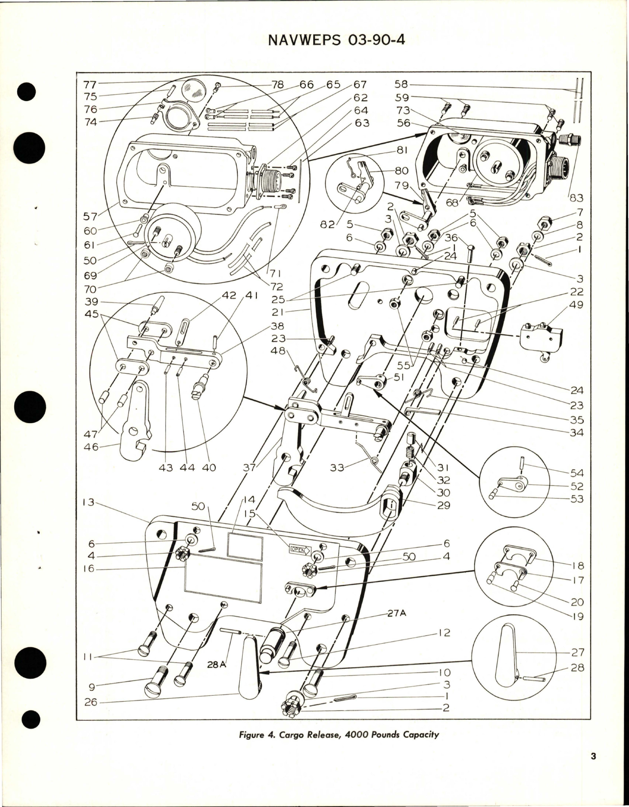 Sample page 5 from AirCorps Library document: Overhaul Instructions with Illustrated Parts Breakdown for 4000 LB Capacity Cargo Release - Model K-40 - Parts SP-4121-1 and SP-4121-2