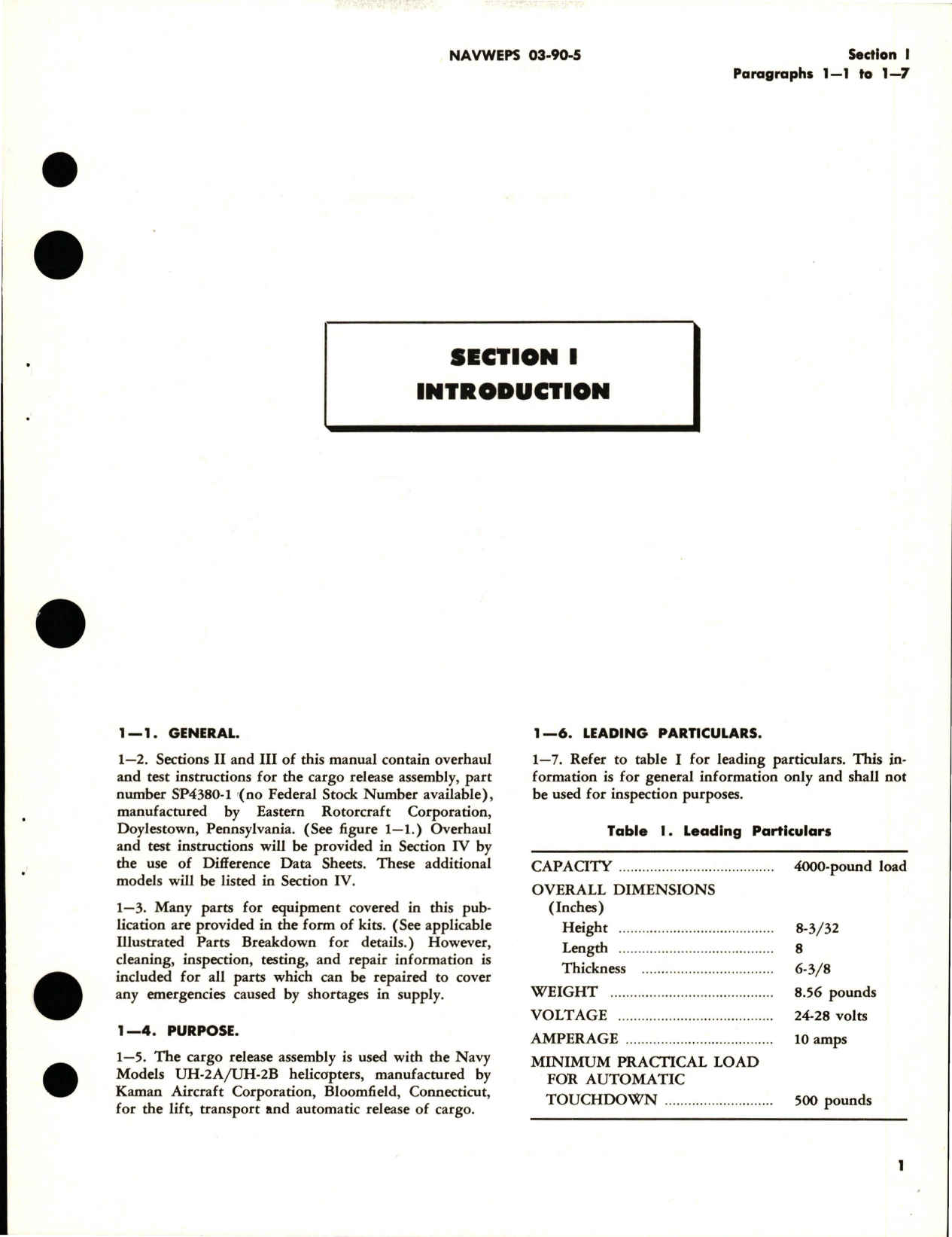 Sample page 5 from AirCorps Library document: Overhaul Instructions for Cargo Release Assembly - Part SP4380-1