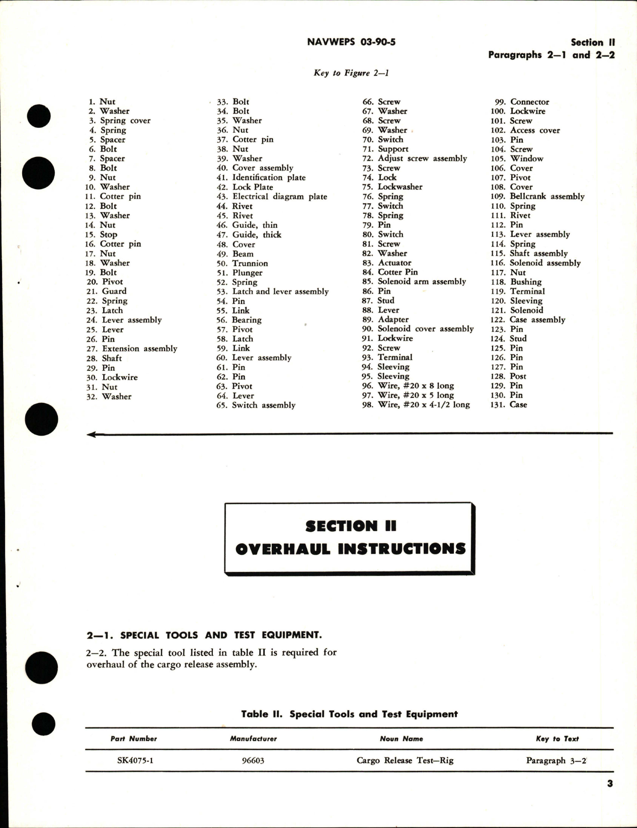 Sample page 7 from AirCorps Library document: Overhaul Instructions for Cargo Release Assembly - Part SP4380-1