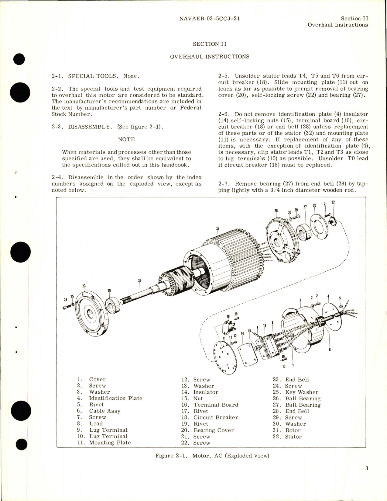 Sample page 7 from AirCorps Library document: Overhaul Instructions for AC Motor - Parts 906D085-1, 906D086-1, and 906D087-1 