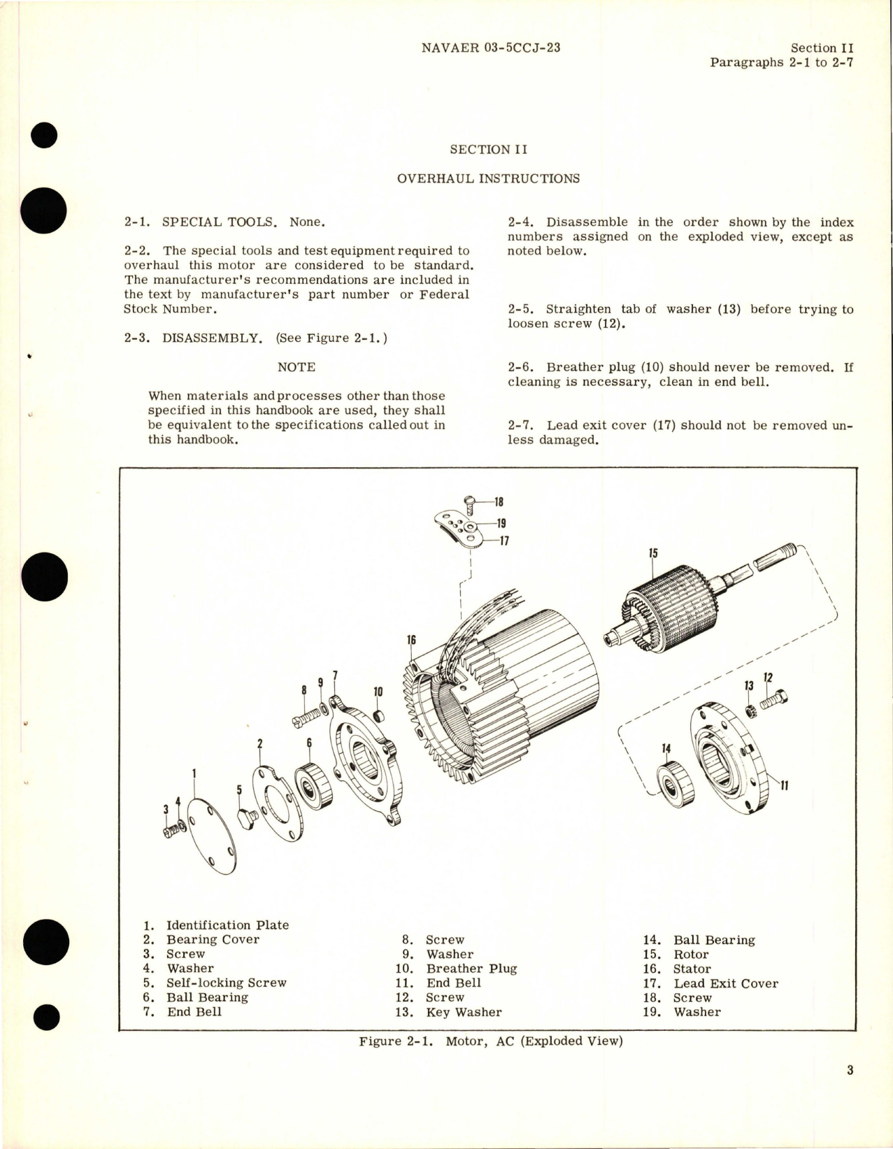 Sample page 7 from AirCorps Library document: Overhaul Instructions for AC Motor - Part 906D084-1
