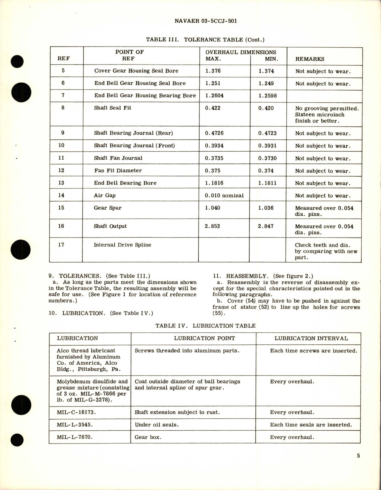Sample page 5 from AirCorps Library document: Overhaul Instructions with Parts Breakdown for A-C Motor - Part A42A9212 