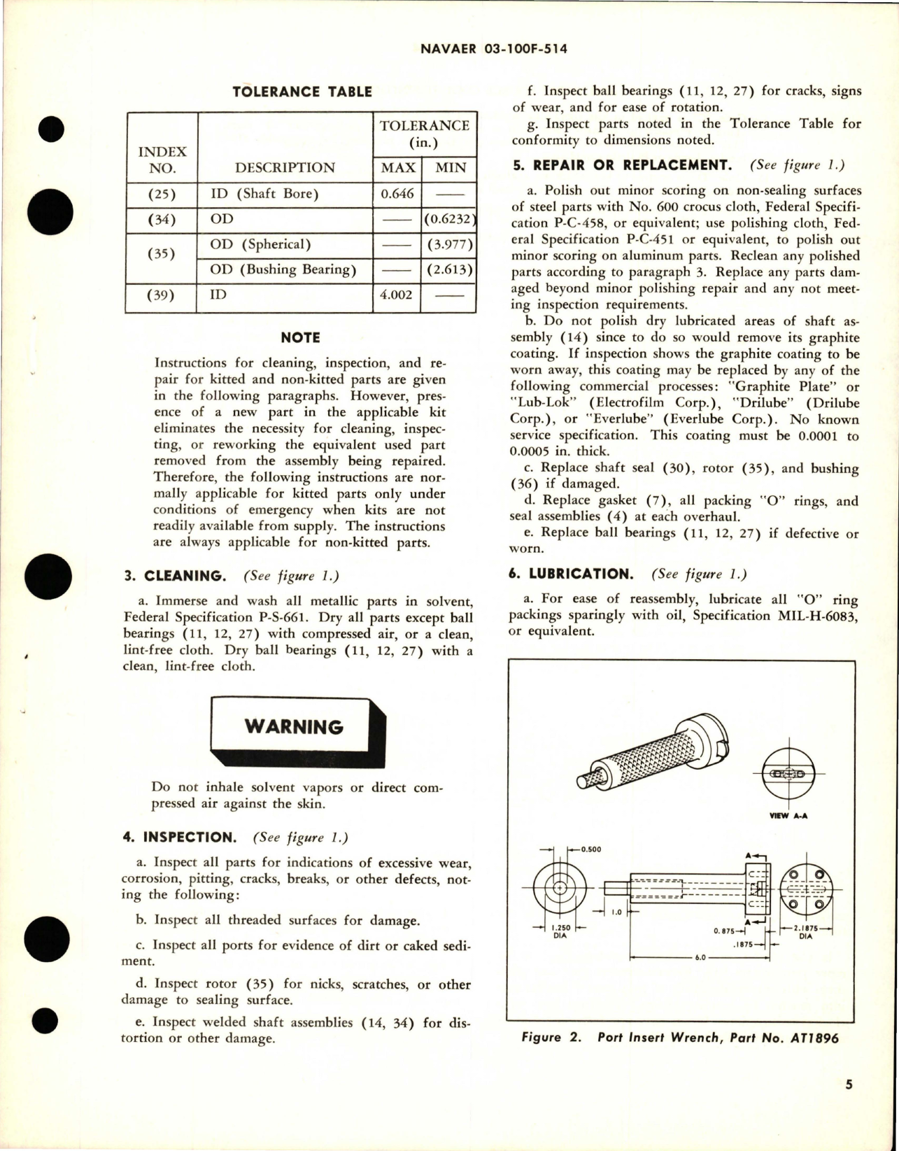 Sample page 5 from AirCorps Library document: Overhaul Instructions with Parts Breakdown for Manually Operated Rotary Shut-Off Valve Assemblies - Parts 131835 and 131835-2