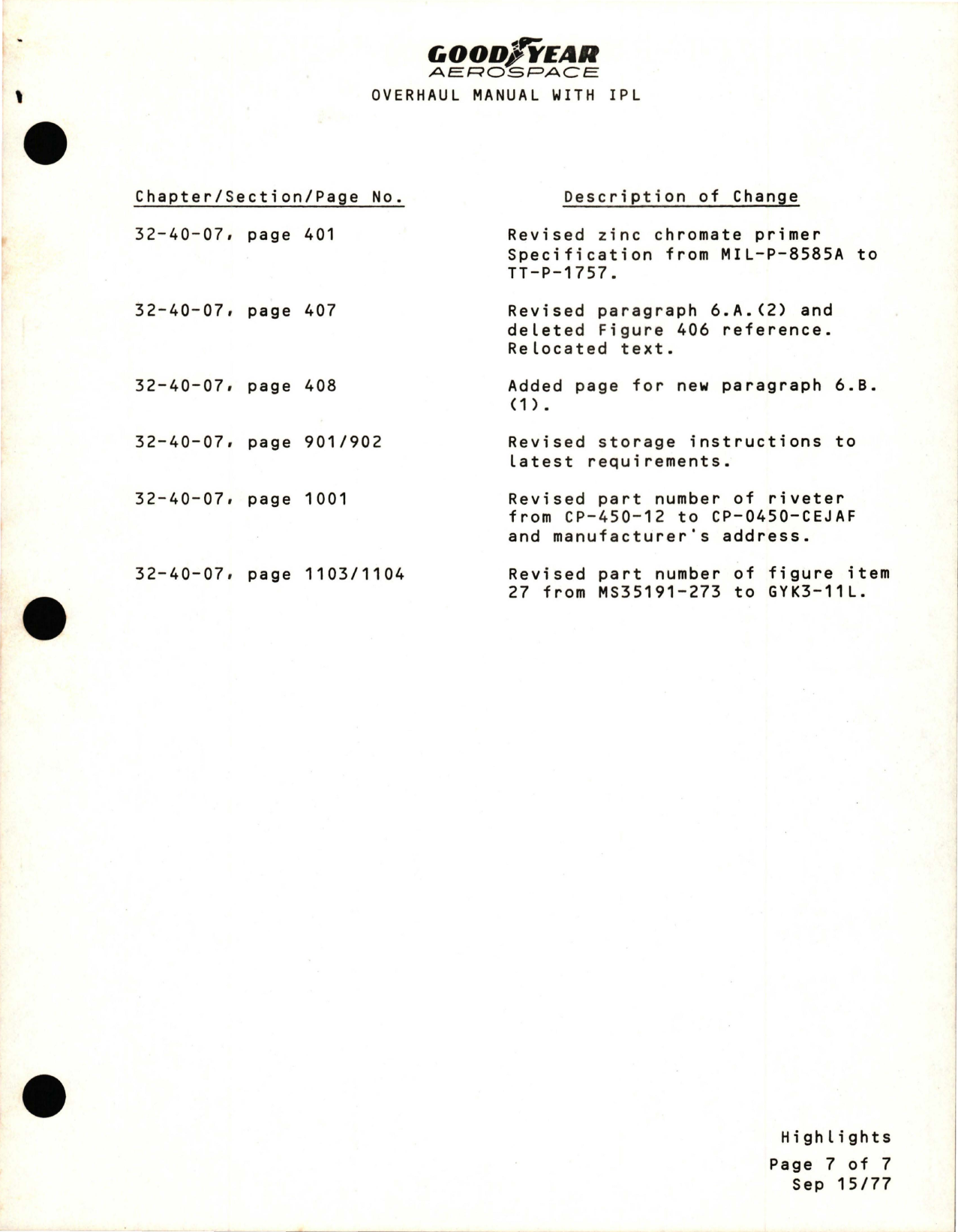 Sample page 9 from AirCorps Library document: Overhaul Manual with Illustrated Parts List for Nose Wheel, Main Wheel and Brake Assembly