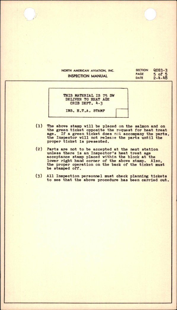 Sample page 5 from AirCorps Library document: Use of the Production Order