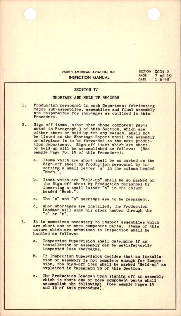 Sample page 7 from AirCorps Library document: Permanent Inspection Records