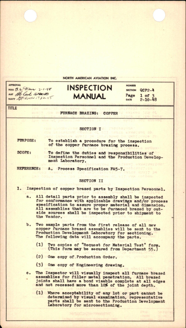 Sample page 1 from AirCorps Library document: Furnace Brazing, Copper