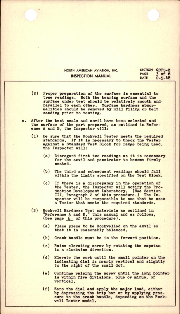 Sample page 3 from AirCorps Library document: Rockwell Hardness Testers, Maintenance and Operation of