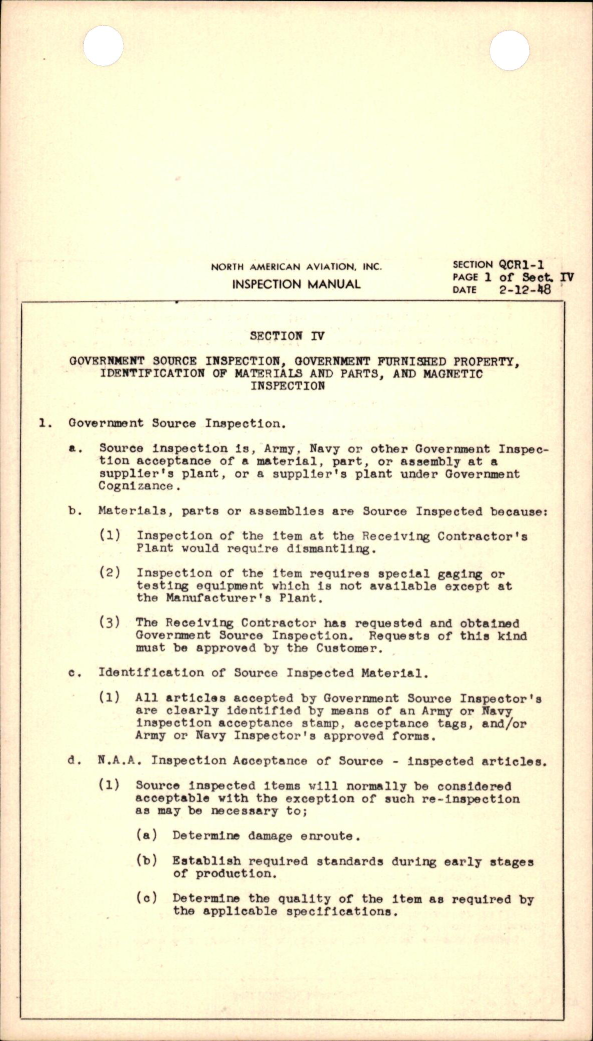 Sample page 9 from AirCorps Library document: Inspection Control of All Incoming Raw Material and the Aircraft Hardware Incoming for More Than One Type of Aircraft