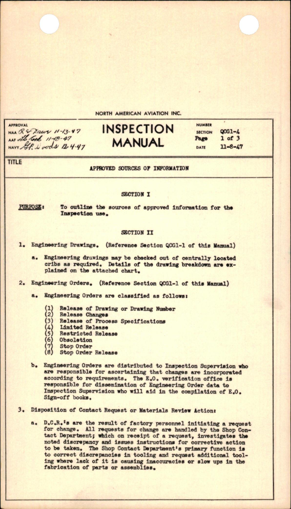 Sample page 1 from AirCorps Library document: Approved Sources of Information