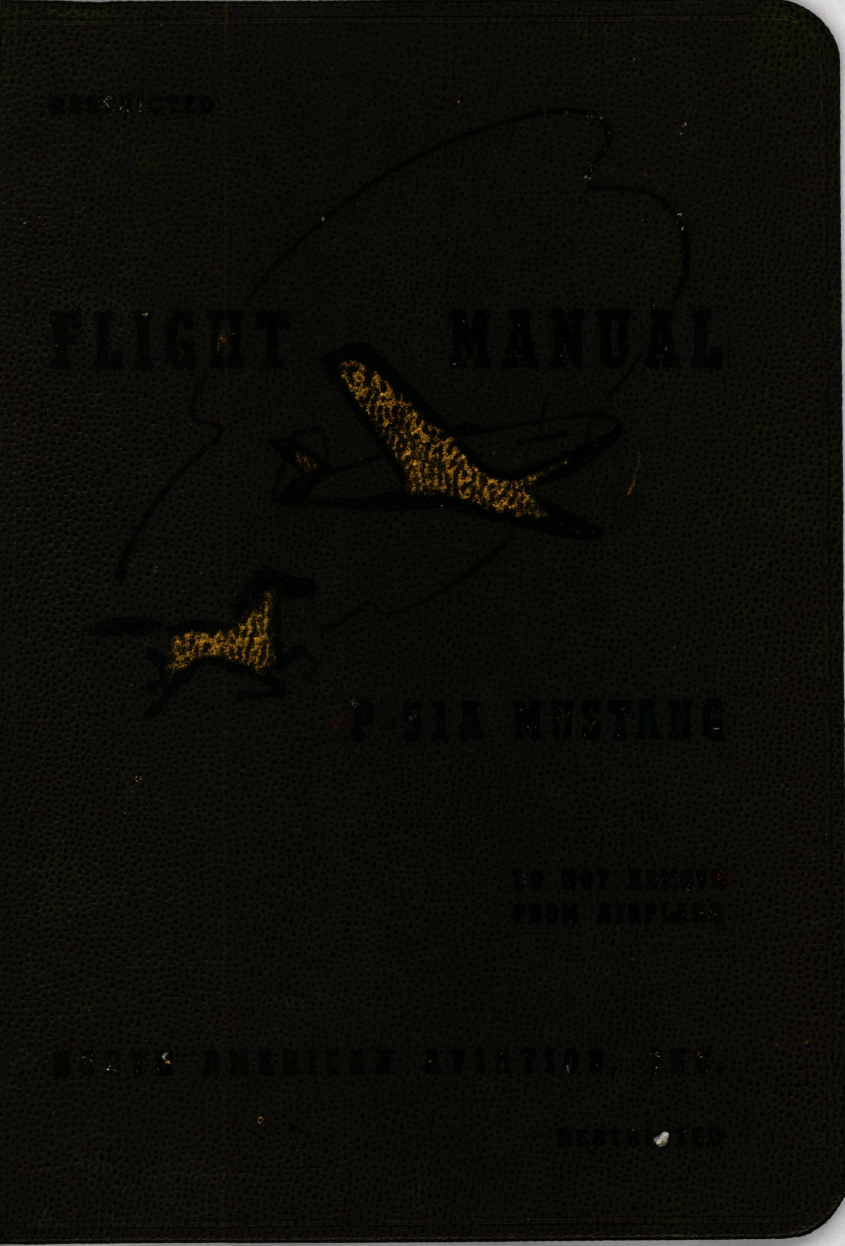 Sample page 1 from AirCorps Library document: Flight Manual for Mustang P-51A