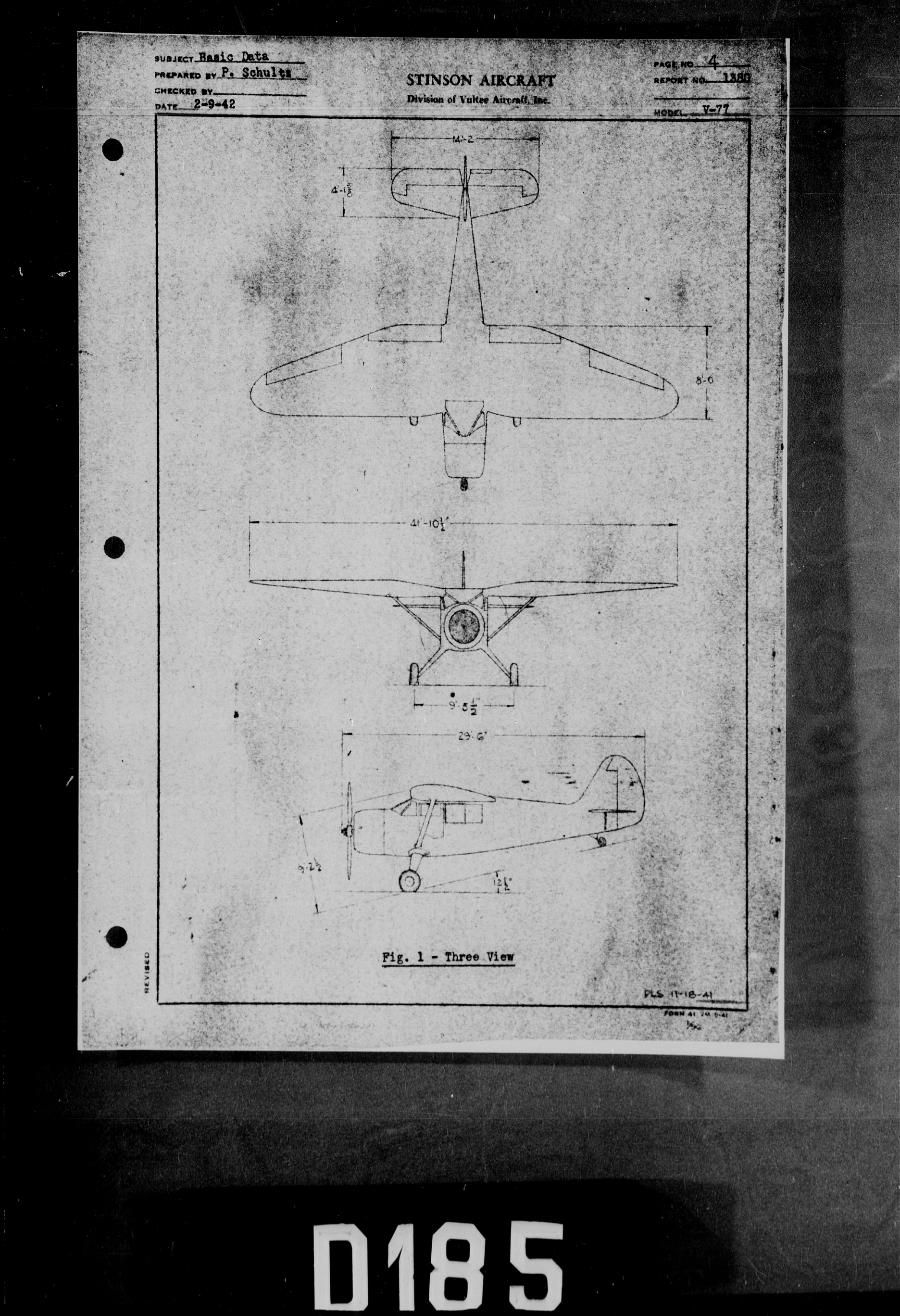 Sample page 6 from AirCorps Library document: Basic Stress Analysis Data for Model V-77