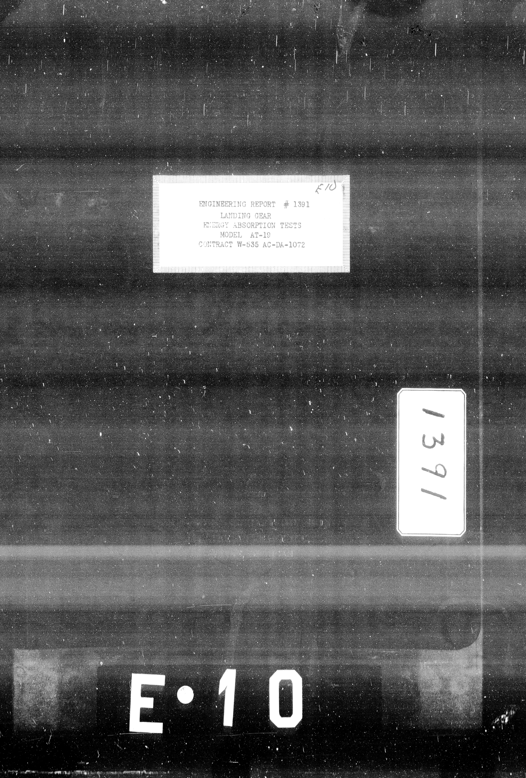 Sample page 1 from AirCorps Library document: Landing Gear Energy Absorption Test for Model AT-19