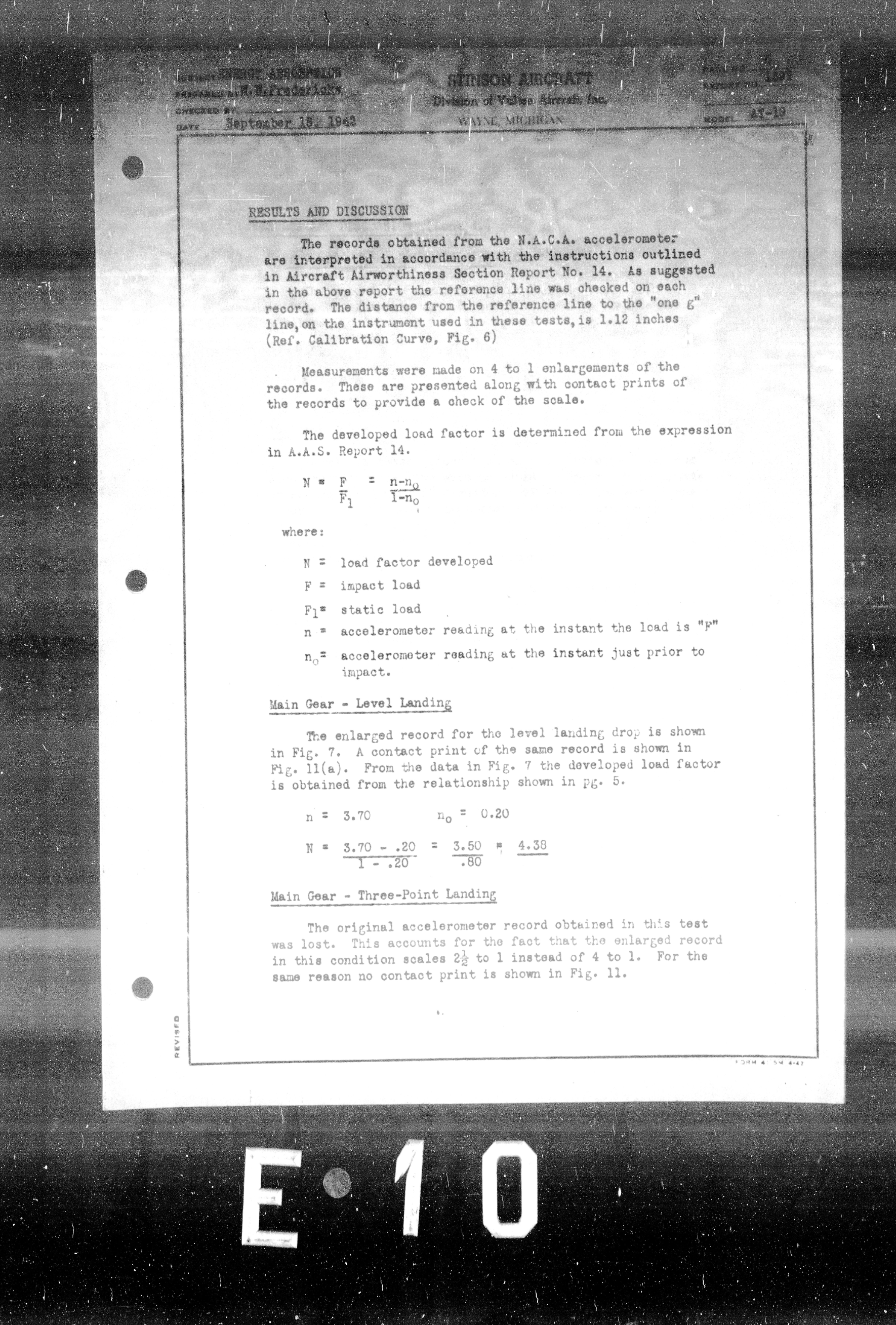 Sample page 7 from AirCorps Library document: Landing Gear Energy Absorption Test for Model AT-19