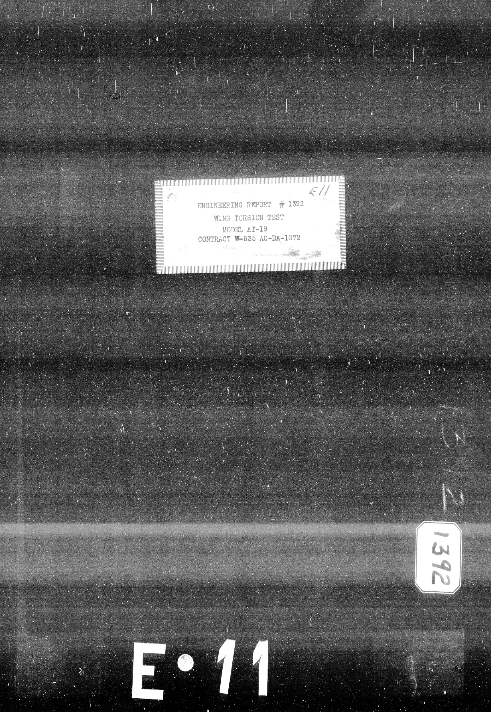 Sample page 1 from AirCorps Library document: Wing Torsion Tests for Model AT-19