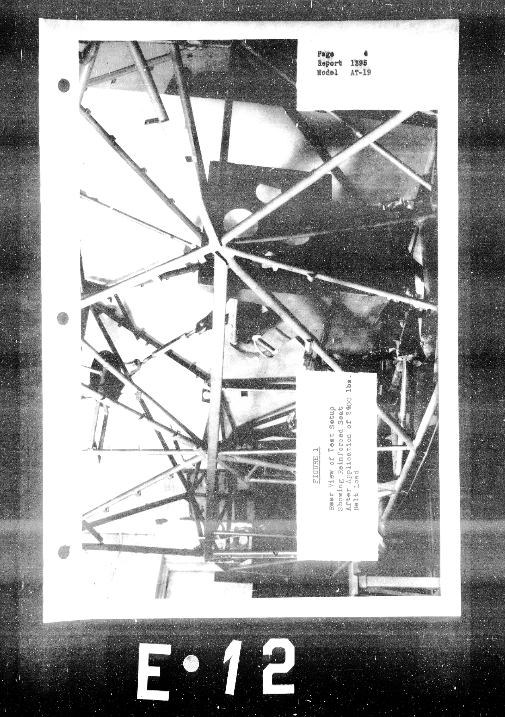 Sample page 5 from AirCorps Library document: Investigation of Strength of Rear Seat Belt Attachment for the Model AT-19