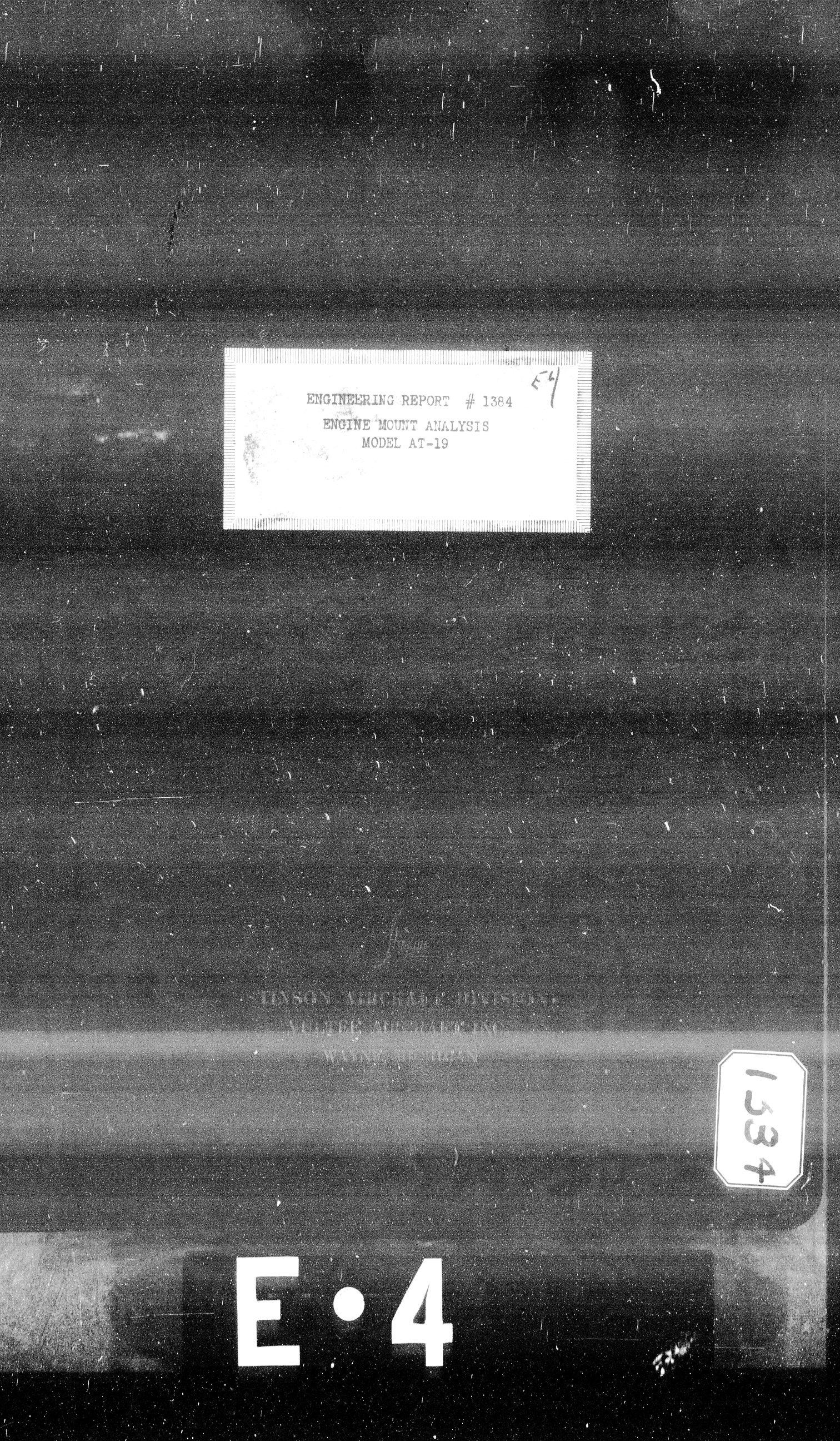 Sample page 1 from AirCorps Library document: Engine Mount Analysis for Model AT-19