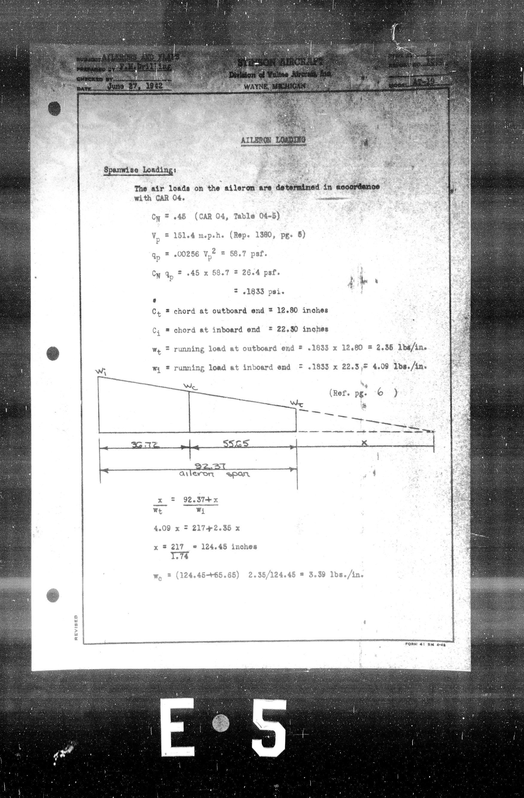 Sample page 7 from AirCorps Library document: Static Tests of Ailerons, Flaps, and Vertical and Horizontal Tail Surfaces for the V-77
