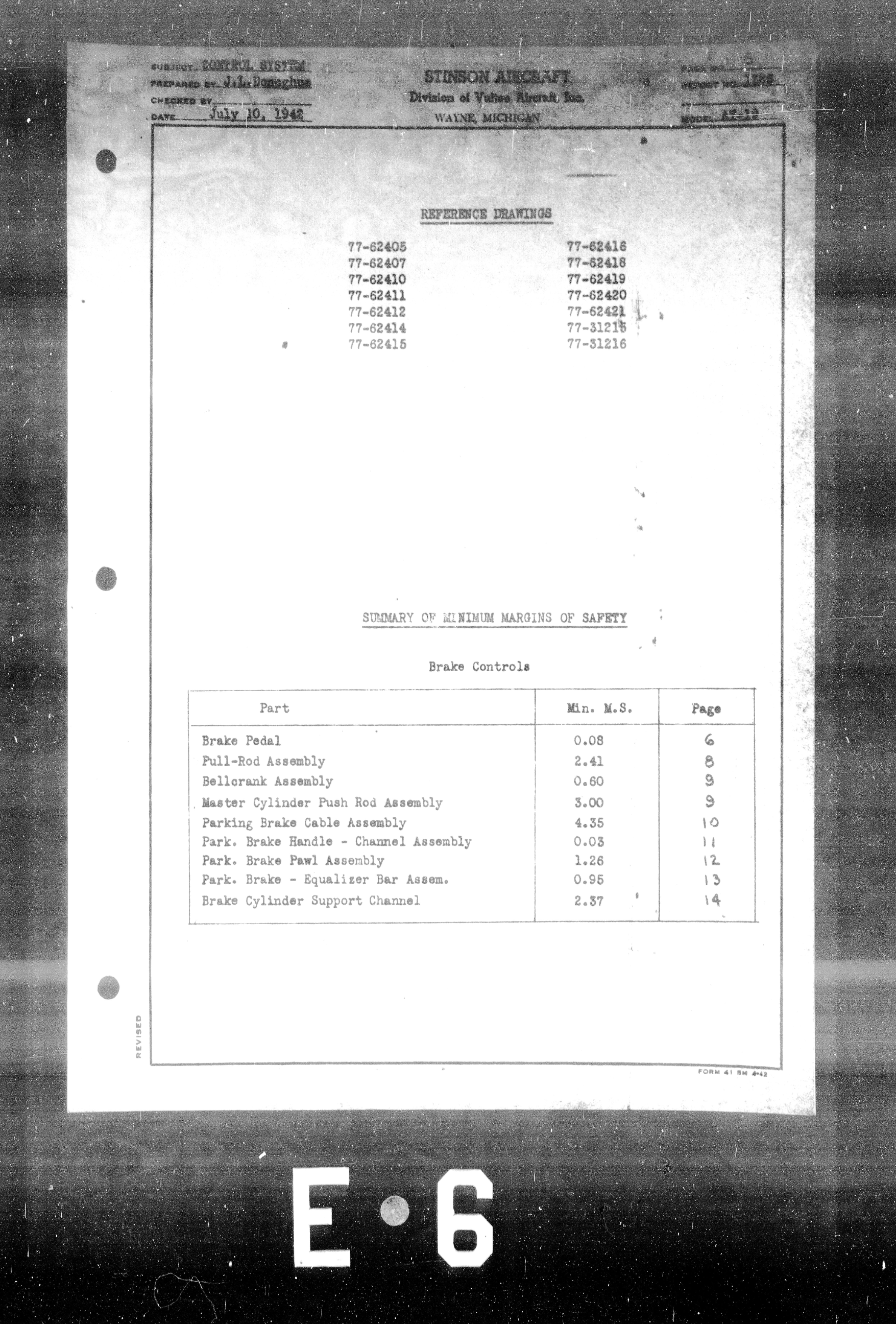 Sample page 6 from AirCorps Library document: Control System Analysis for Model AT-19 