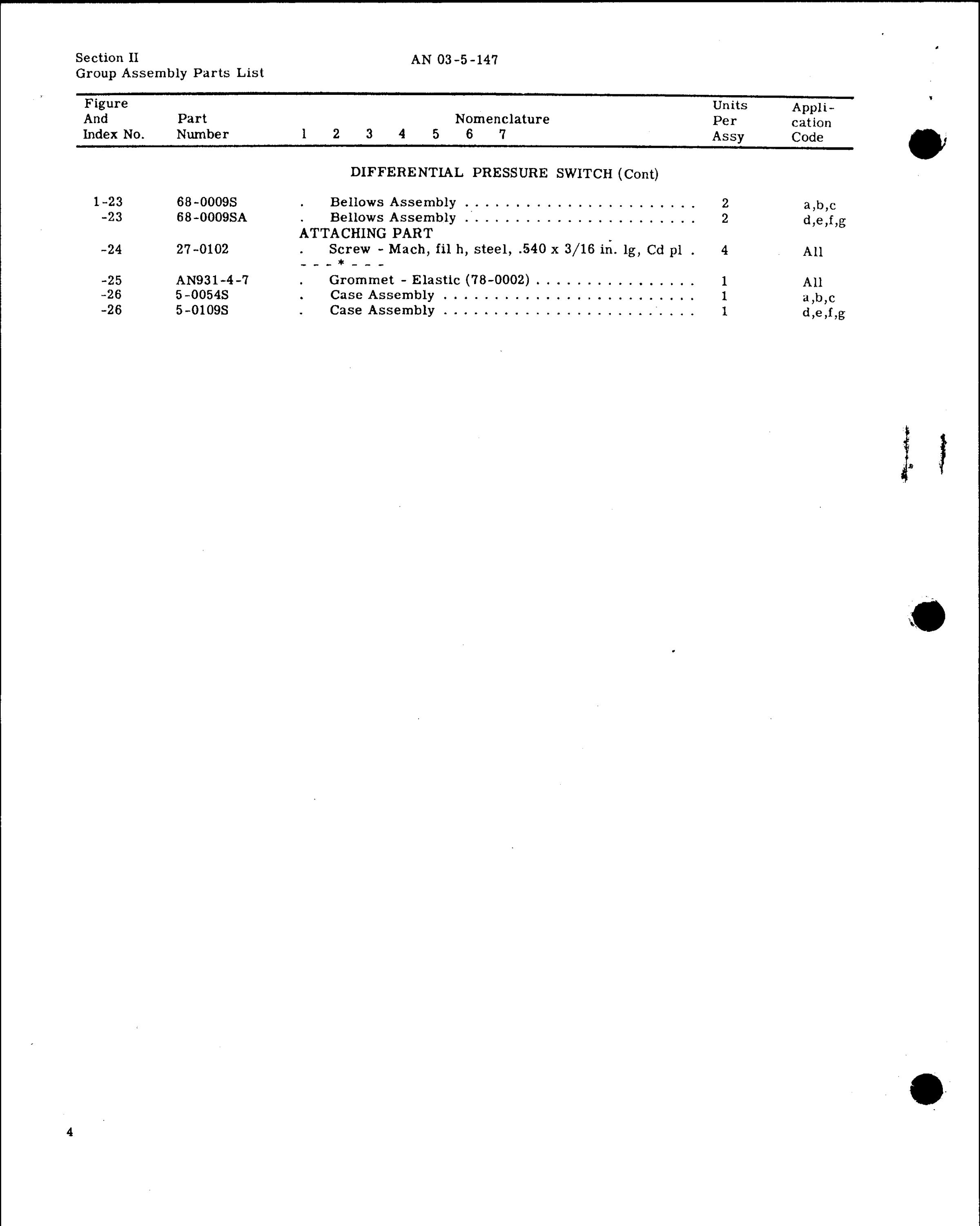 Sample page 6 from AirCorps Library document: Parts Catalog for Differential Pressure Switch (McQuay-Norris)