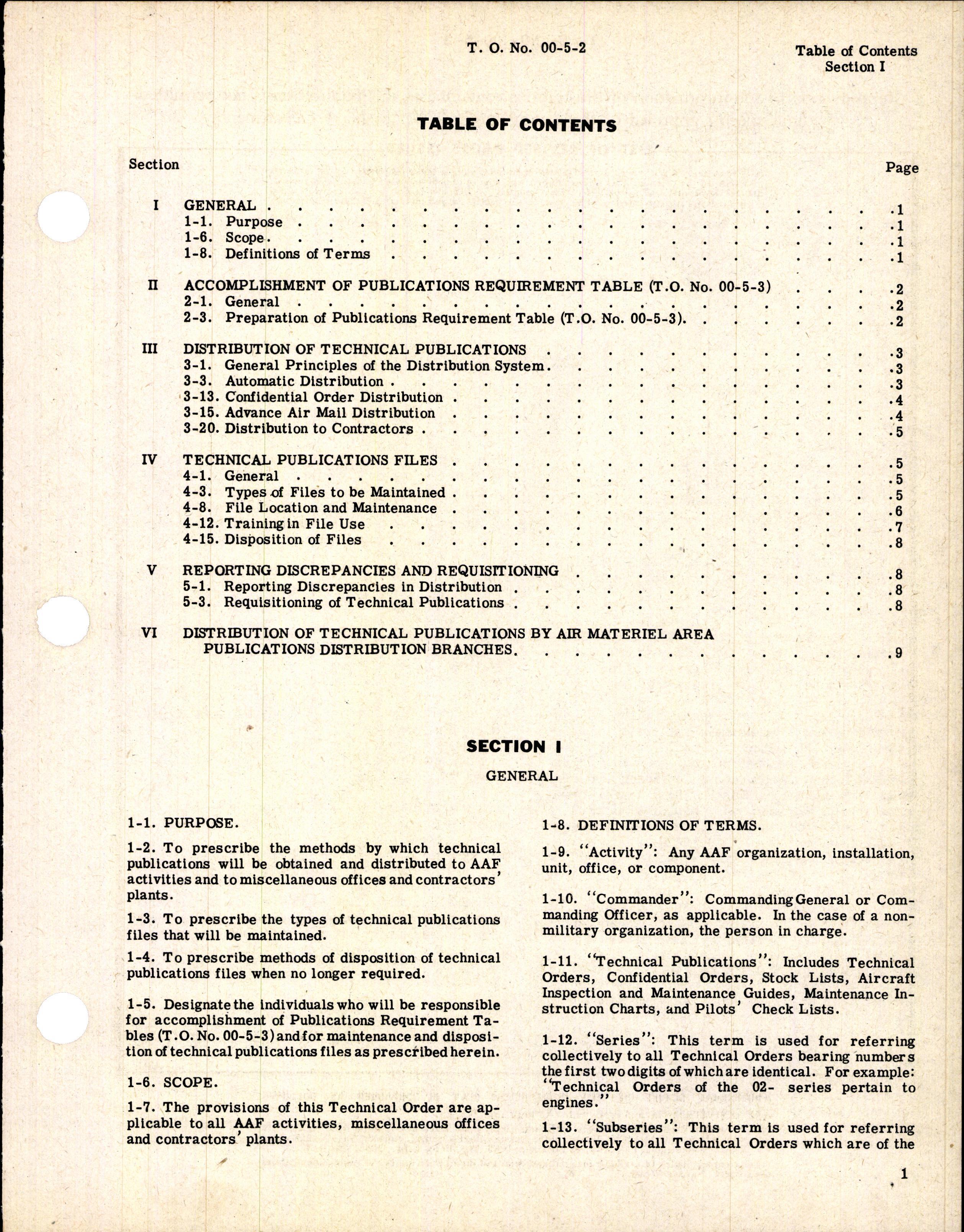 Sample page 3 from AirCorps Library document: Distribution of Technical Publications