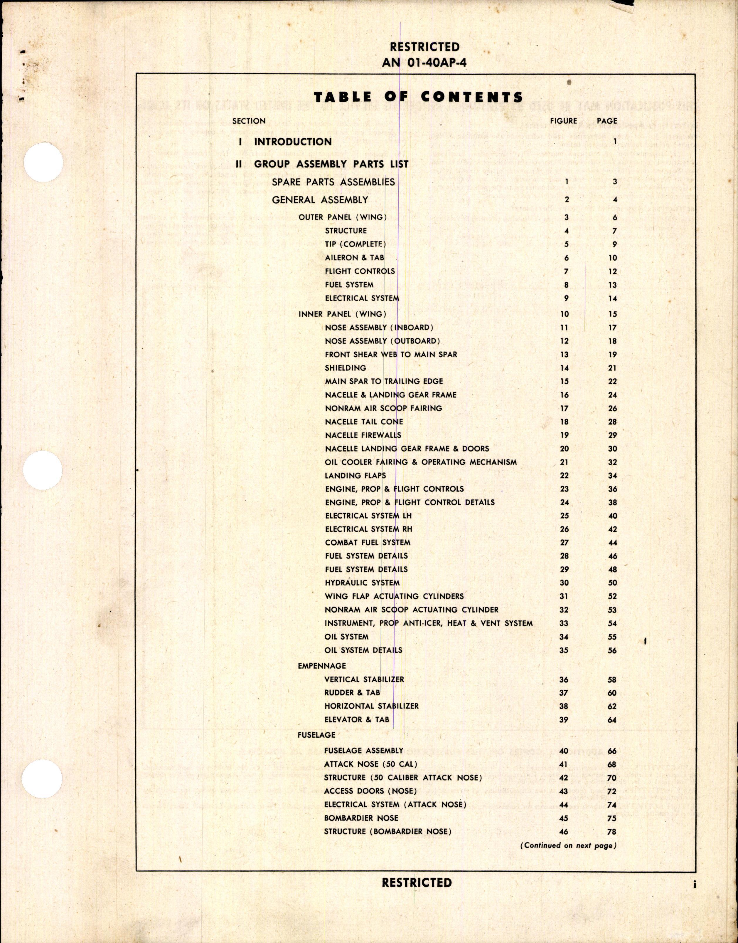 Sample page 1 from AirCorps Library document: Illustrated Parts Breakdown for Douglas A-20H & A-20K