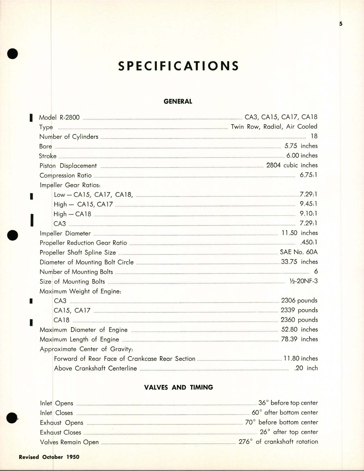 Sample page  5 from AirCorps Library document: Double Wasp R-2800 CA Engine Maintenance Manual - Pratt & Whitney Aircraft