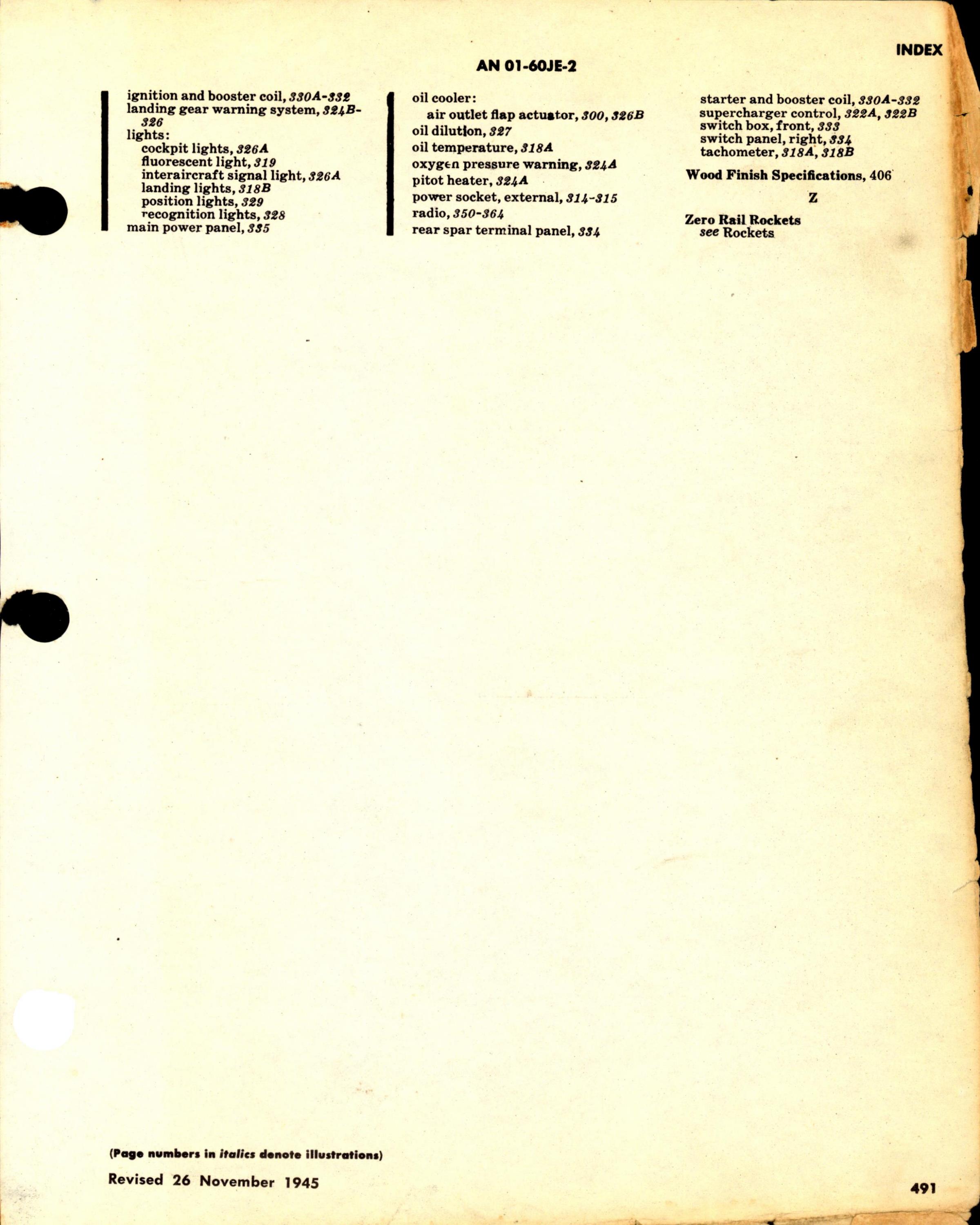 Sample page 1 from AirCorps Library document: Erection and Maintenance for P-51D, P-51K, & P-51M - Last Page