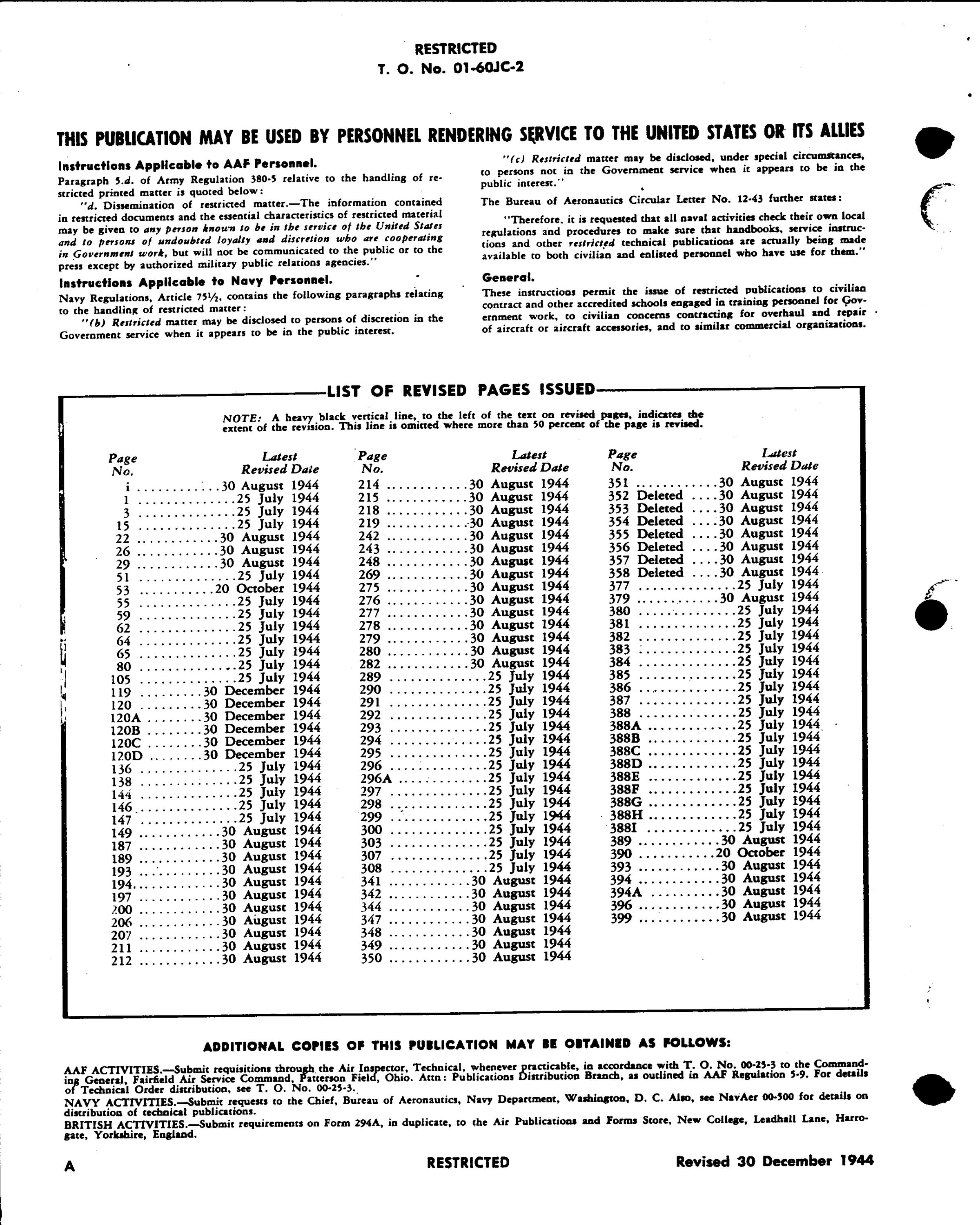 Sample page 2 from AirCorps Library document: Erection and Maintenance Instructions for P-51A Series