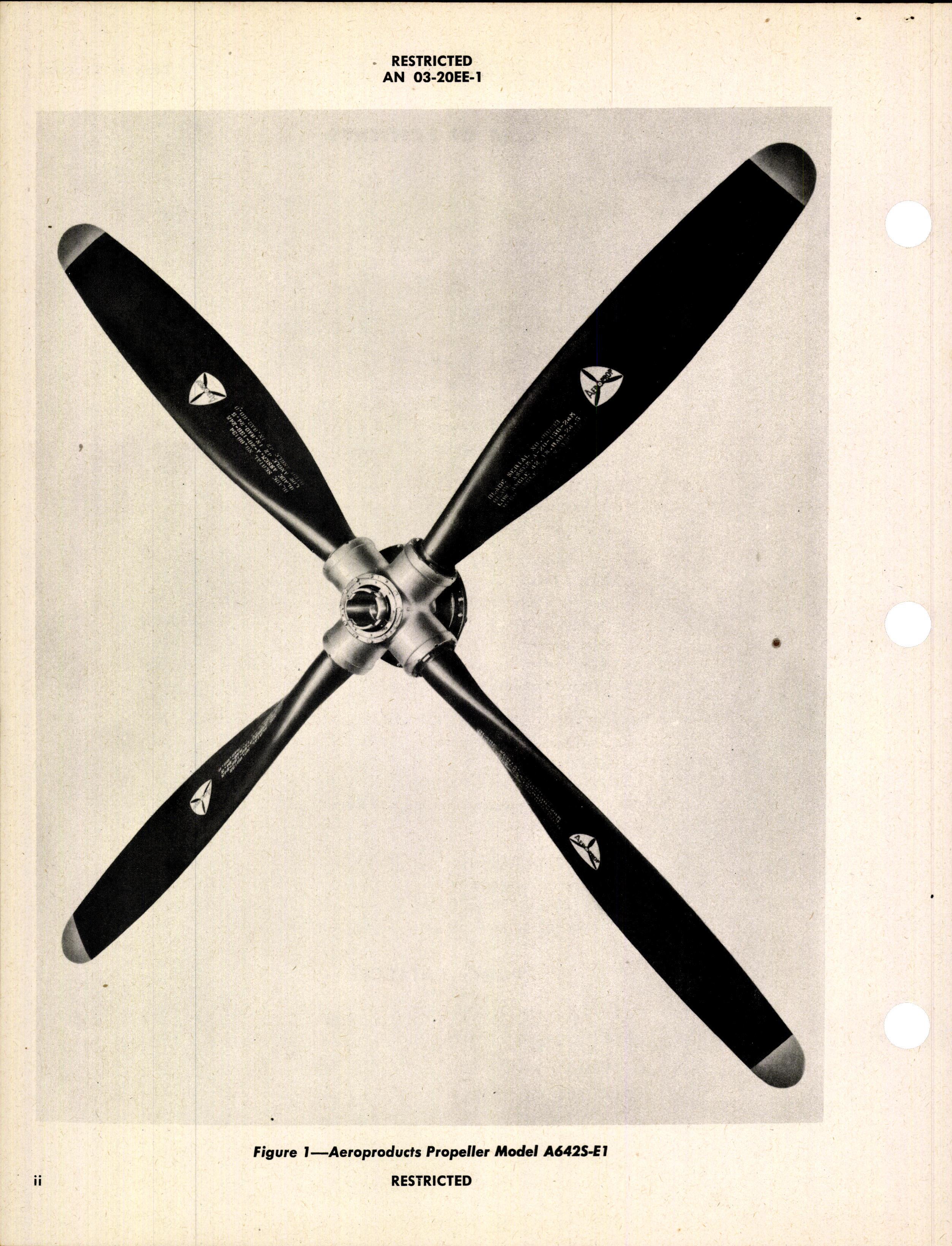 Sample page 4 from AirCorps Library document: Handbook of Instructions with Parts Catalog for Hydraulically Operated Propellers