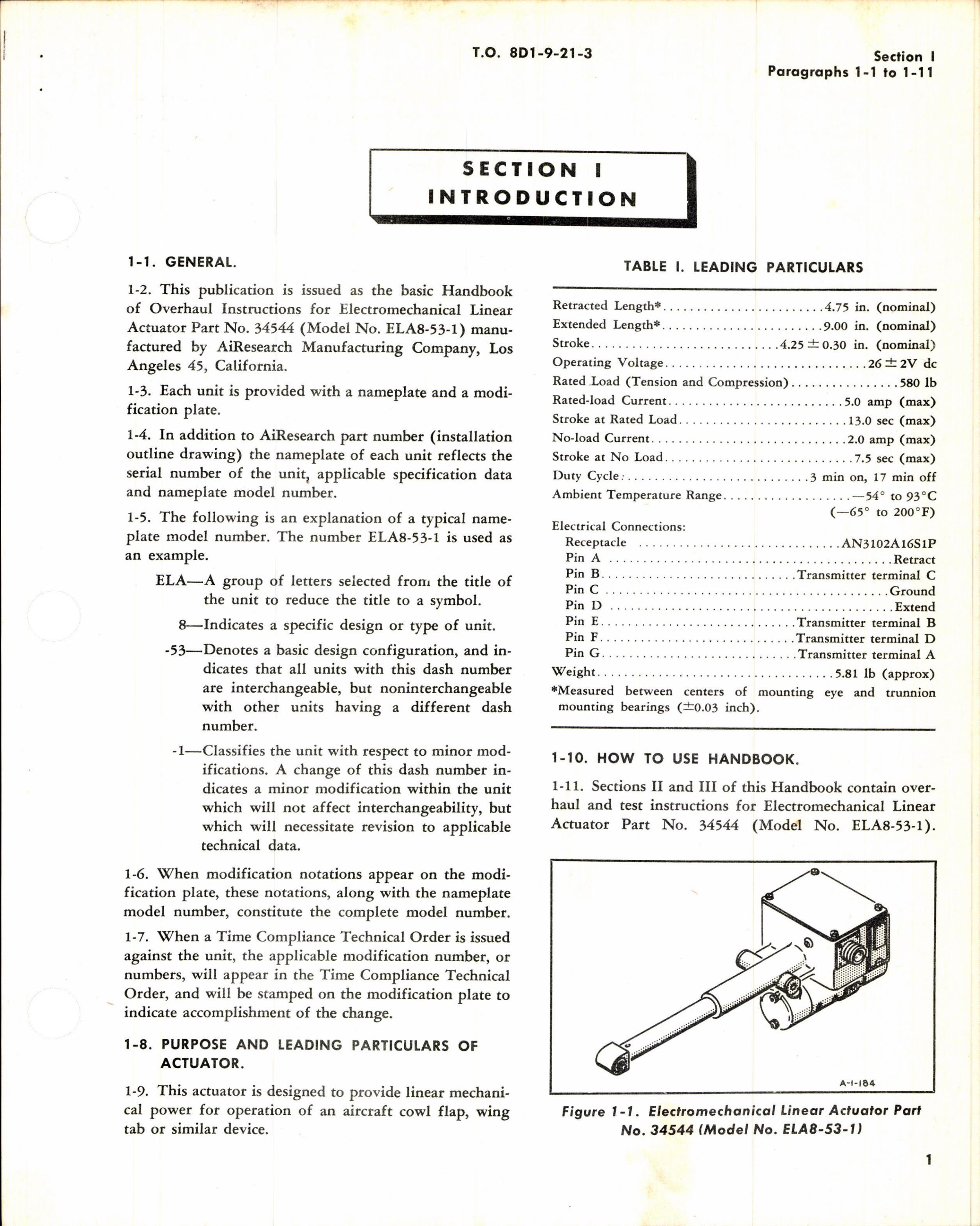 Sample page 3 from AirCorps Library document: Overhaul Instructions Electromechanical Linear Actuator
