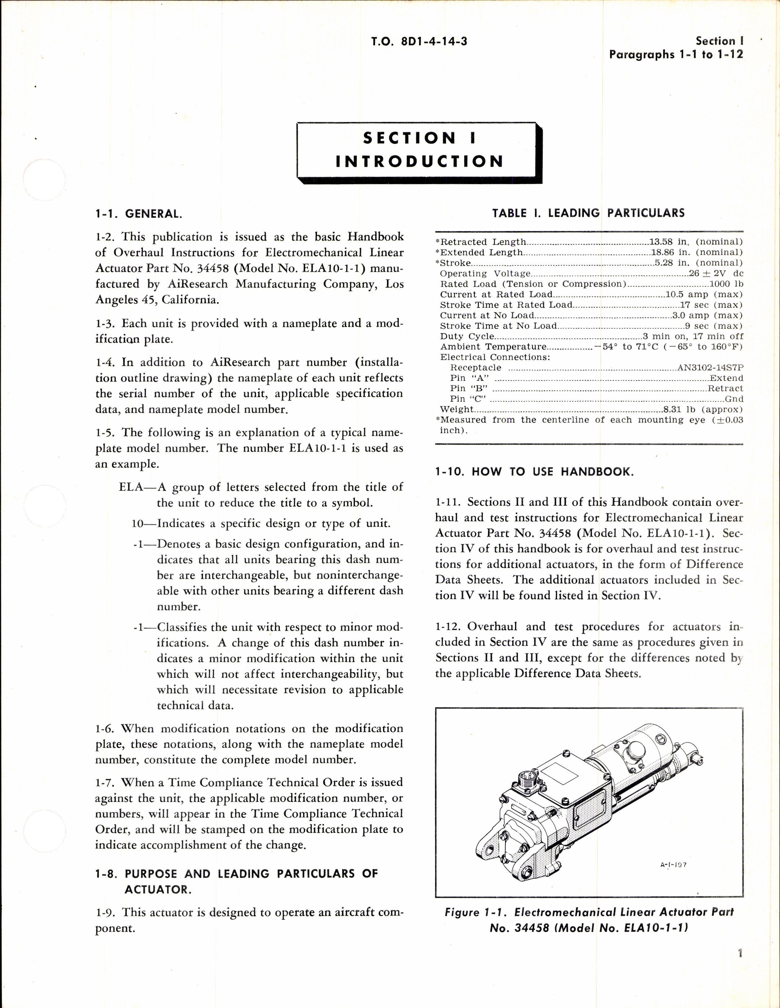 Sample page 3 from AirCorps Library document: Handbook Overhaul Instructions for Electromechanical Linear Actuators