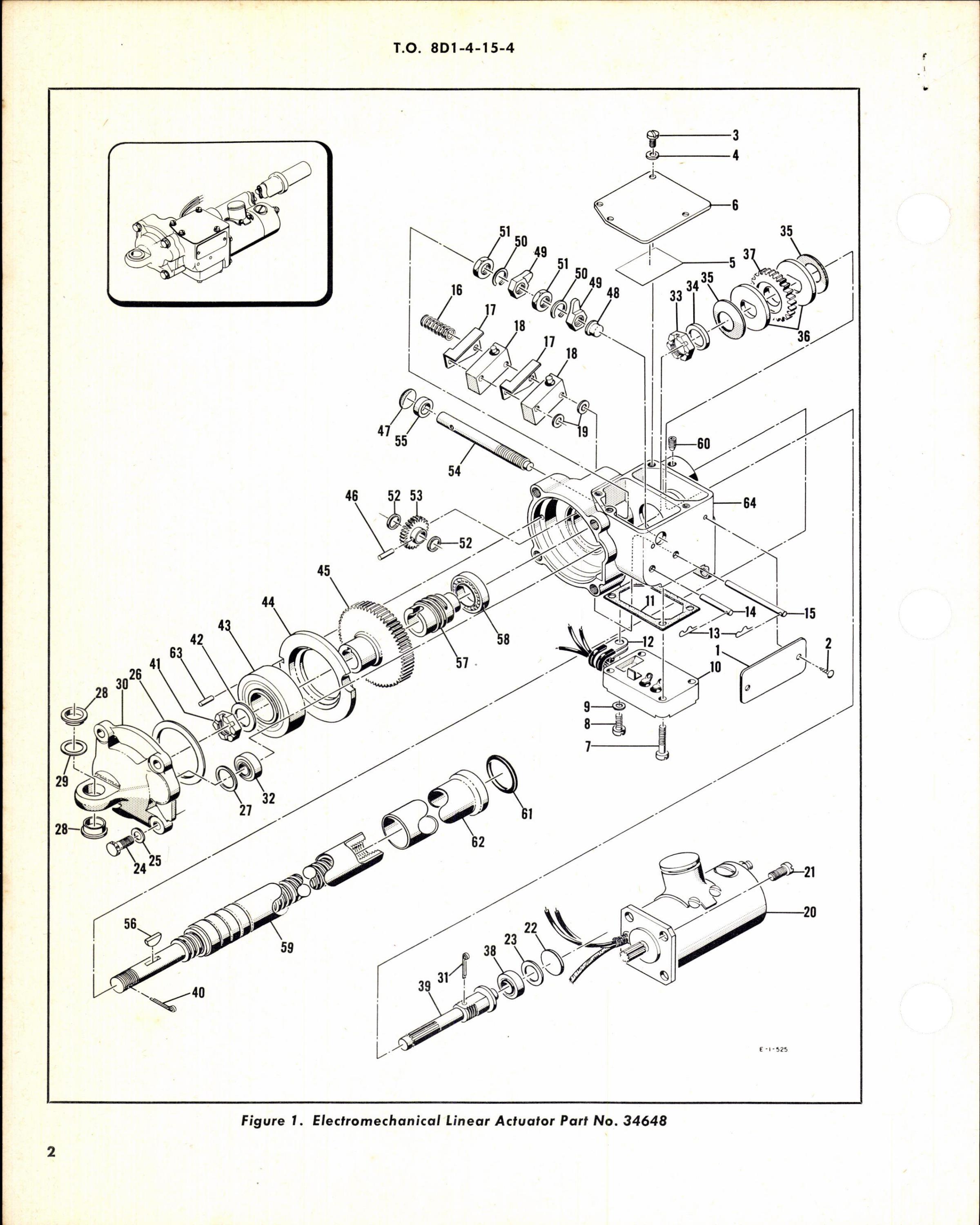 Sample page 2 from AirCorps Library document: Parts Breakdown for Electromechanical Linear Actuator