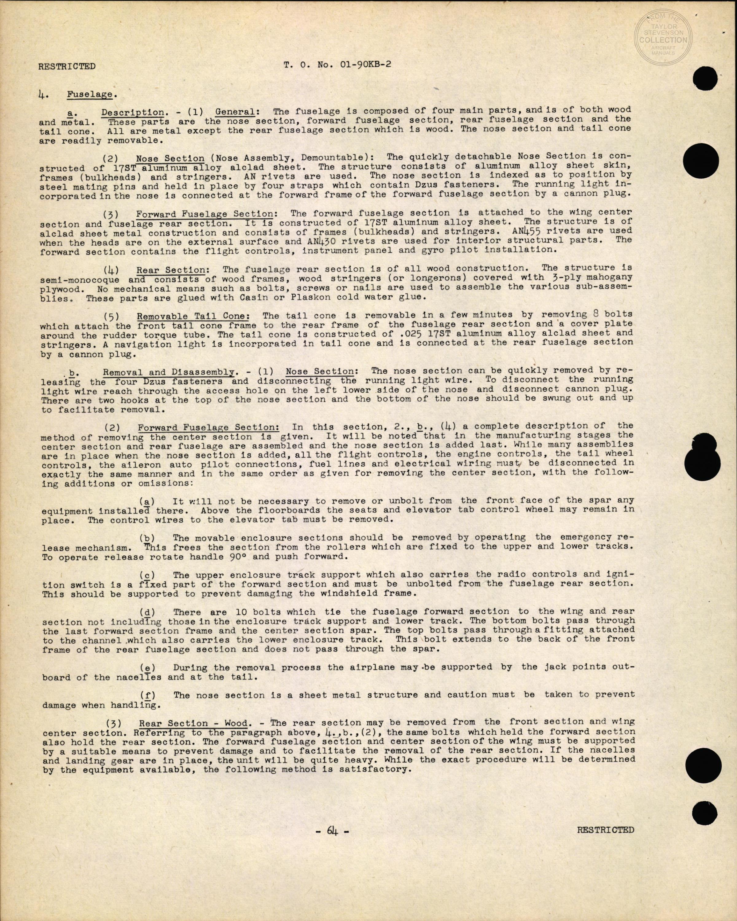 Sample page 68 from AirCorps Library document: Erection & Maintenance Instructions - AT-10 