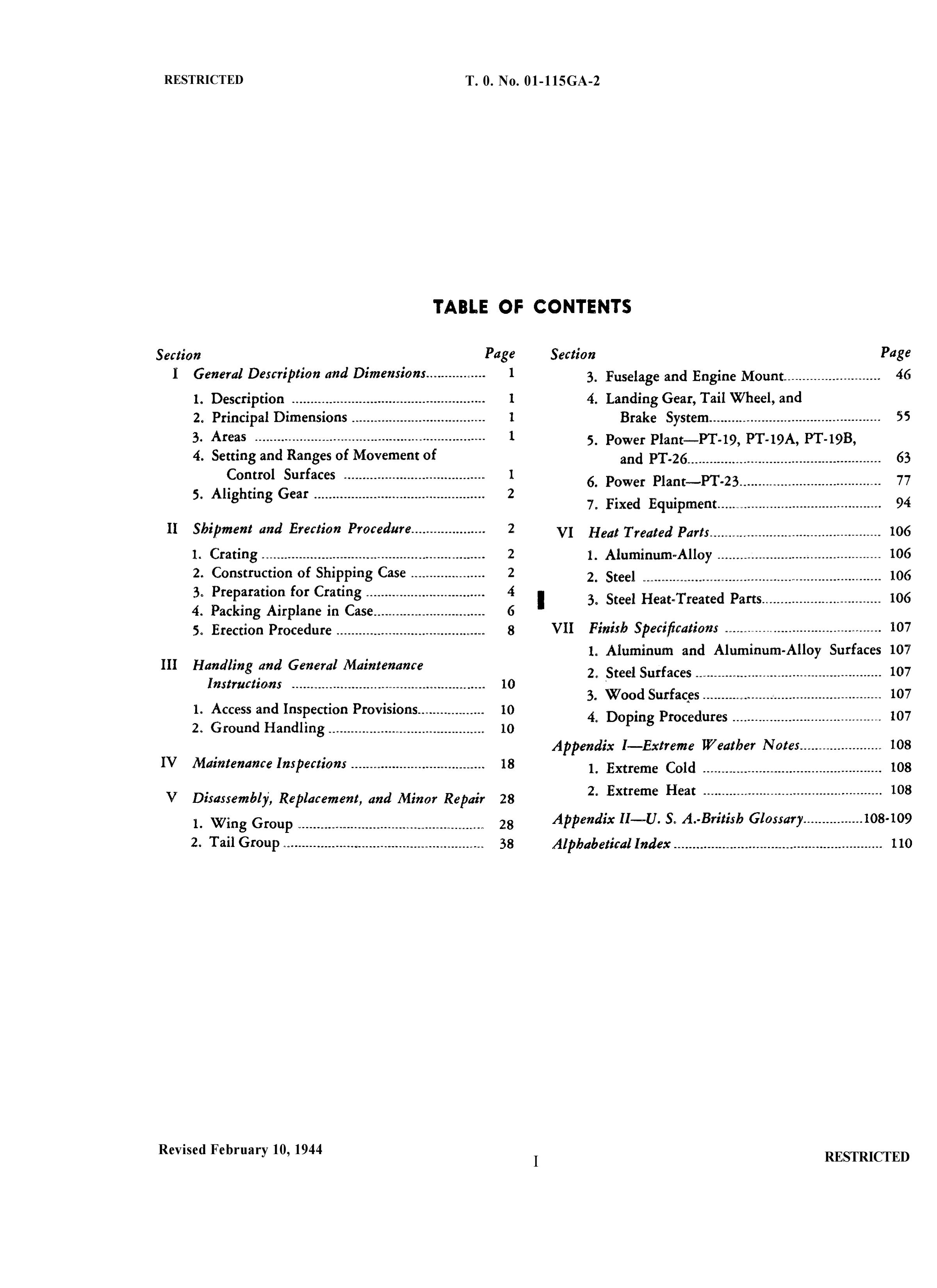 Sample page 3 from AirCorps Library document: Erection and Maintenance Instr for PT-19 Series