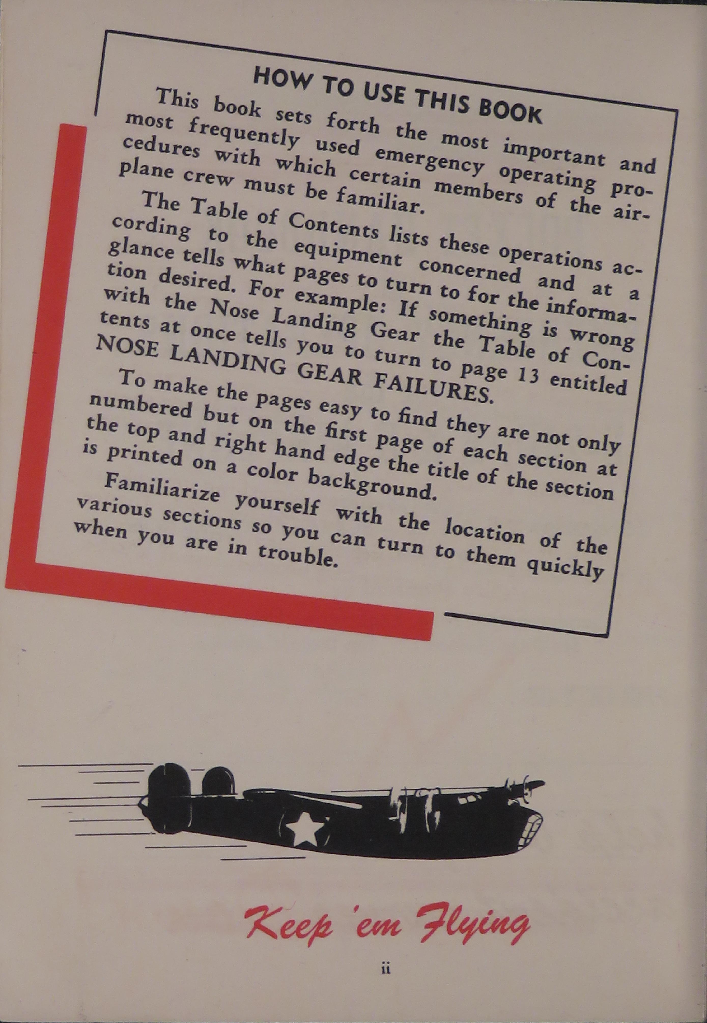 Sample page 4 from AirCorps Library document: Pocket Handbook of Emergency Operations for the B-24D, E, & G