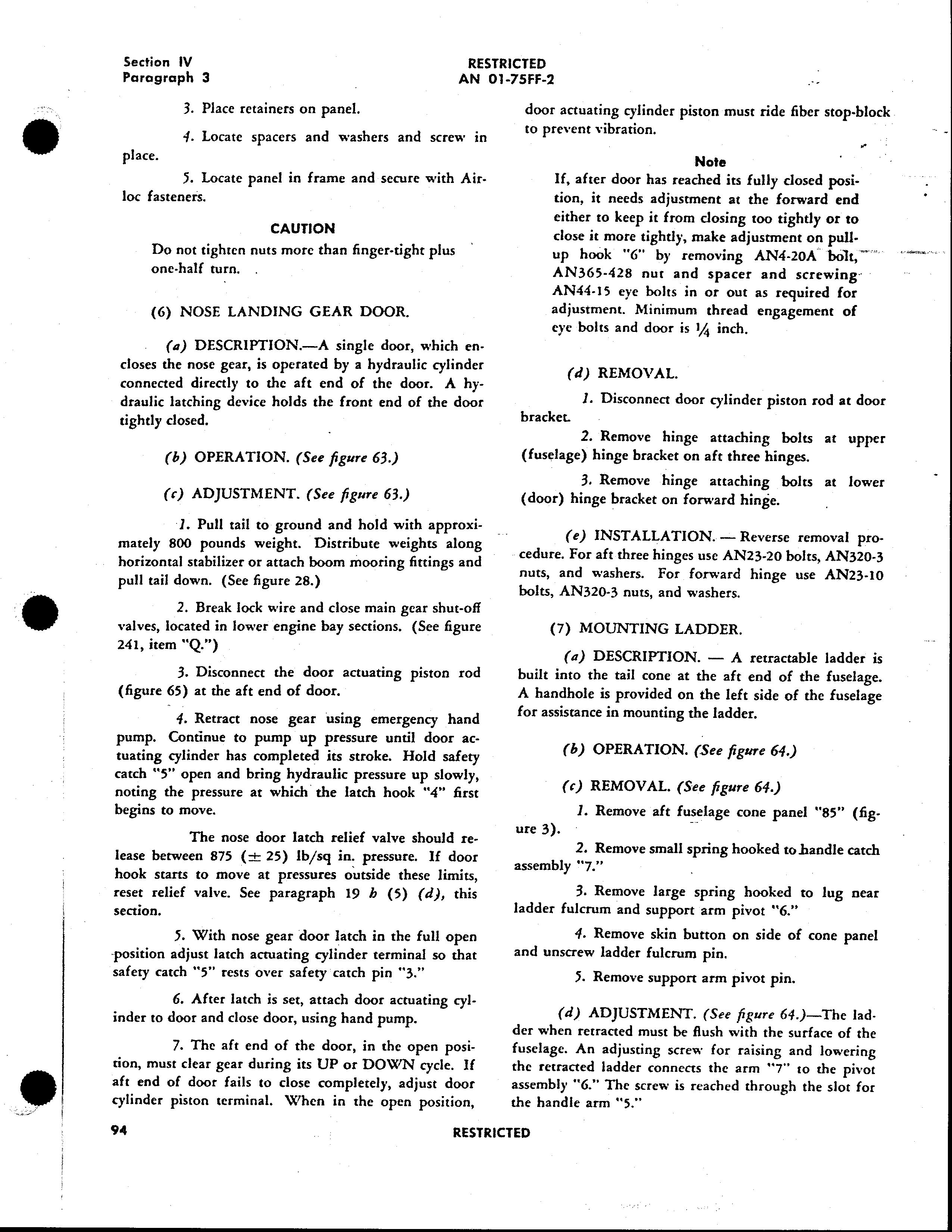 Sample page 105 from AirCorps Library document: Erection & Maintenance Manual - P-38