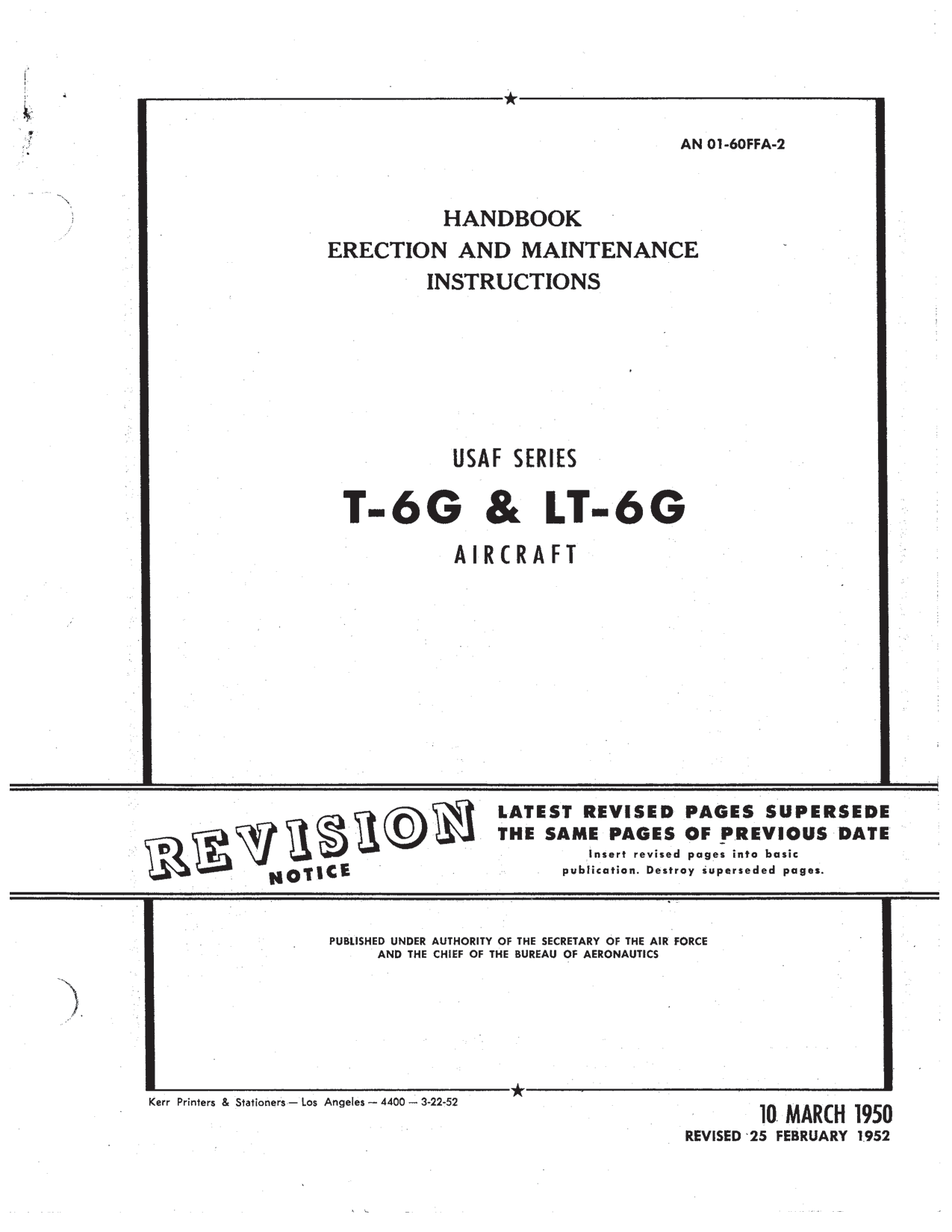 Sample page 1 from AirCorps Library document: Erection & Maintenance - T-6G