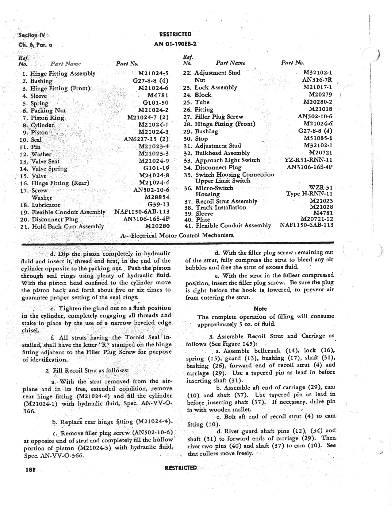 Sample page 190 from AirCorps Library document: Erection & Maintenance Manual - TBM